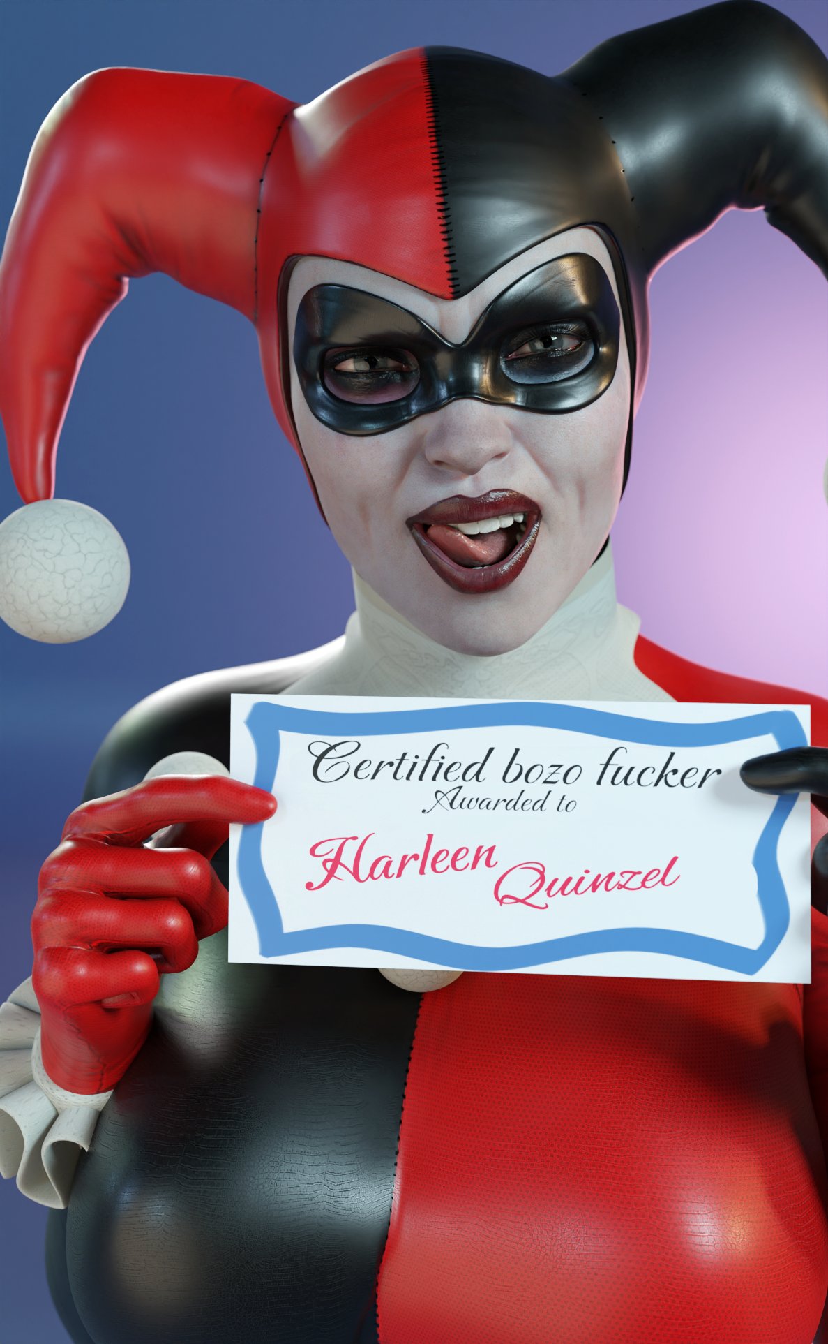 1girls, 3d, ass, athletic, athletic female, batman (series), batman: arkham knight, big ass, big breasts, bottom heavy, breasts, bust, busty, chest, clown, clown girl, curvaceous, curvy, curvy figure, dc, dc comics, eyebrows, eyelashes, eyes, female, female focus, fit, fit female, hair, harley quinn, harley quinn (classic), harley quinn (injustice), hips, hourglass figure, huge ass, huge breasts, injustice 2, jester, jester cap, jester costume, jester girl, jester hat, jester outfit, large ass, large breasts, legs, light skin, light-skinned female, lips, mature, mature female, slim, slim waist, smitty34, thick, thick hips, thick legs, thick thighs, thighs, top heavy, top heavy breasts, upper body, villain, villainess, voluptuous, voluptuous female, waist, wide hips