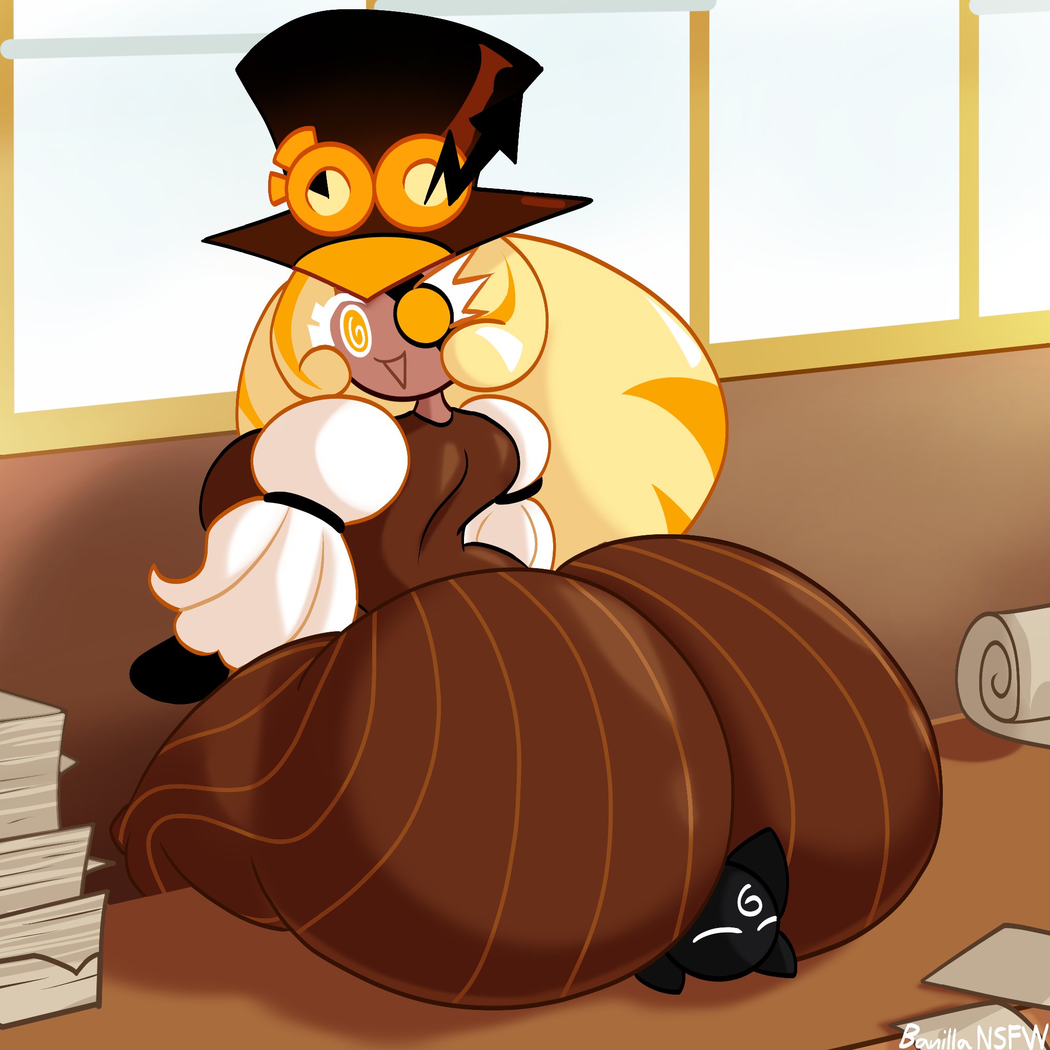 ass, ass focus, banillansfw, clothed, cookie run, facesitting, fat ass, hyper ass, steampunk, tagme, timekeeper cookie