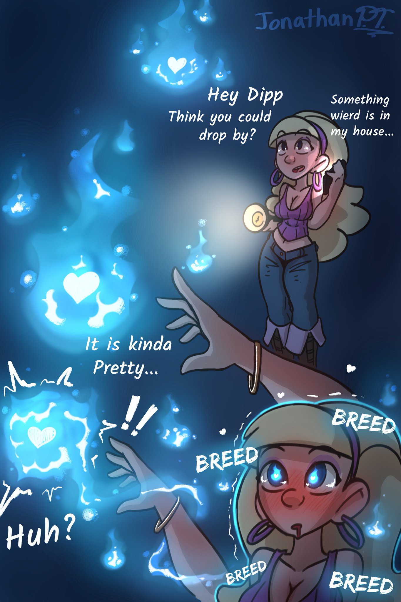 1girls, big breasts, blonde hair, blush, breasts, cleavage, disney, disney channel, drooling, english text, female, gravity falls, hourglass figure, hypnosis, jonathanpt, light skin, light-skinned female, magic, mind break, mind control, pacifica northwest, possessed, possession, slim waist, straight hair, text, wide hips