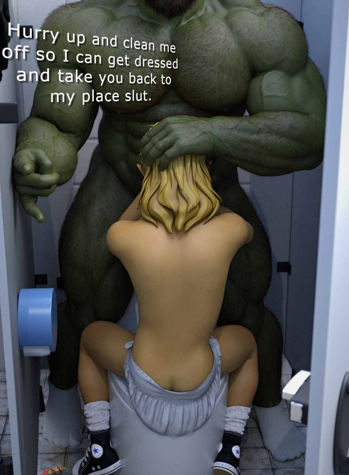 3d, bathroom, blowjob, body hair, fellatio, femboy, femboysub, ganondorf, gay, hdregrets, implied fellatio, implied oral, link, male, male only, muscular, muscular male, oral, oral sex, restroom stall, size difference, text, the legend of zelda, toilet, toilet stall, unseen male face, yaoi