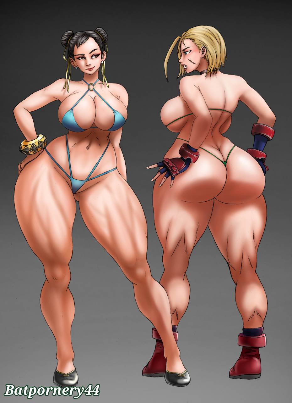 2girls ass batpornery big_ass bikini breasts cammy_white capcom chun-li cleavage cleavage_cutout clothing_cutout female female_only huge_ass human large_breasts micro_bikini multiple_girls muscular_legs revealing_swimsuit scar skimpy skimpy_bikini street_fighter street_fighter_6 swimsuit thick_thighs thighs underboob voluptuous wide_hips