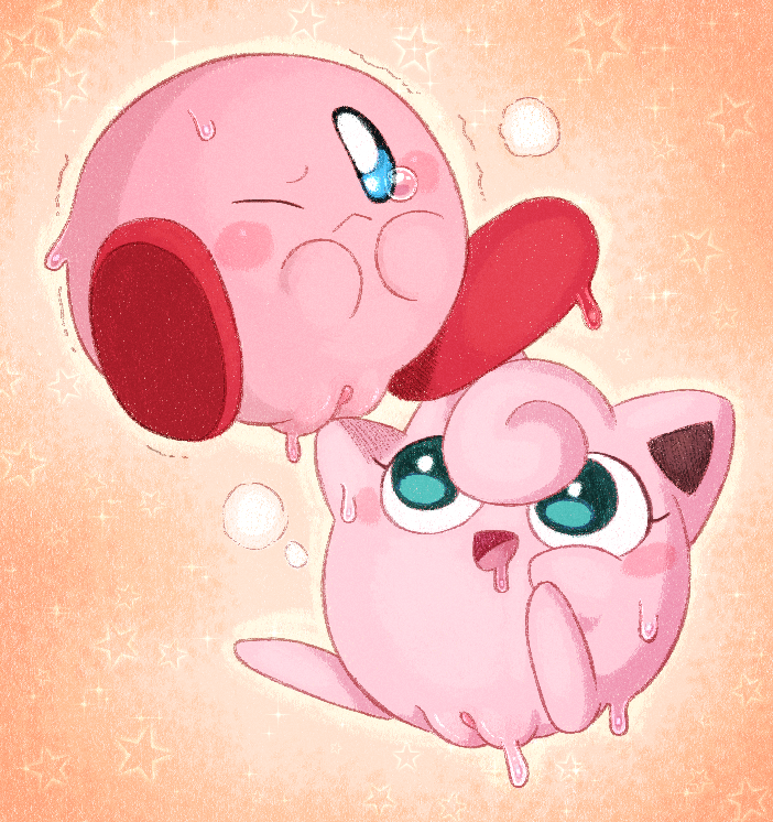 2girls adorable ashamed blue_eyes blush cute cute_face eye_closed eyelashes female female_only females_only green_eyes happy happy_face jigglypuff kirby kirby_(series) multiple_girls nervous nervous_face nintendo pervoborb pink_body pink_skin pokemon pokemon_(species) pokemon_focus pussy red_feet smile smiling super_smash_bros. super_smash_bros._ultimate sweat tear vagina yuri