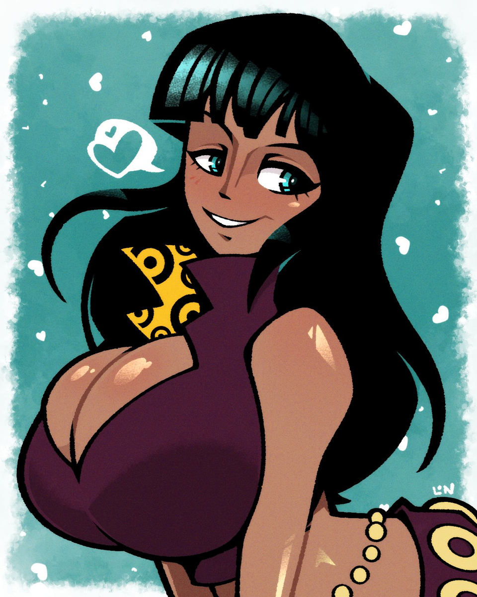 1girls big_breasts cleavage female female_only huge_breasts large_breasts legendofnerd nico_robin one_piece pre-timeskip sabaody_archipelago solo tan upper_body