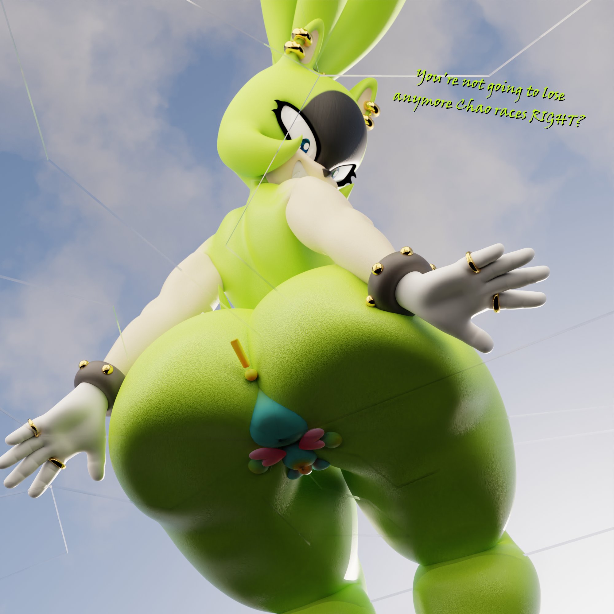 1girls, 3d, 3d model, anthro, ass, ass focus, big ass, big thighs, bubble ass, bubble butt, butt crush, buttcrush, chao (sonic), facesitting, female, furry, huge ass, huge thighs, idw comics, idw publishing, larger female, mobian, mobian (species), mobian tenrec, sega, size difference, sonic (series), sonic the hedgehog (comics), sonic the hedgehog (idw), sonic the hedgehog (series), surge the tenrec, tenrec, thick ass, thick thighs