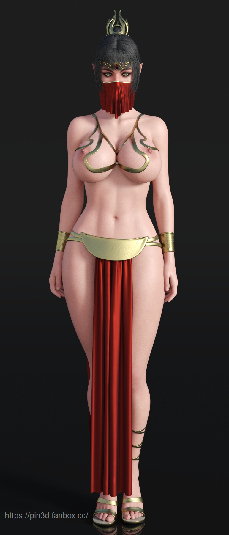 1girls 3d 3d_(artwork) baldur's_gate baldur's_gate_3 belly_dancer belly_dancer_outfit big_ass big_breasts big_butt cosplay curvy daz3d daz_studio dungeons_and_dragons feet female_focus female_only harem_girl harem_outfit nipples pin3d revealing_clothes shadowheart skimpy_clothes slave slave_leia_(cosplay) slave_outfit slavegirl tagme veil