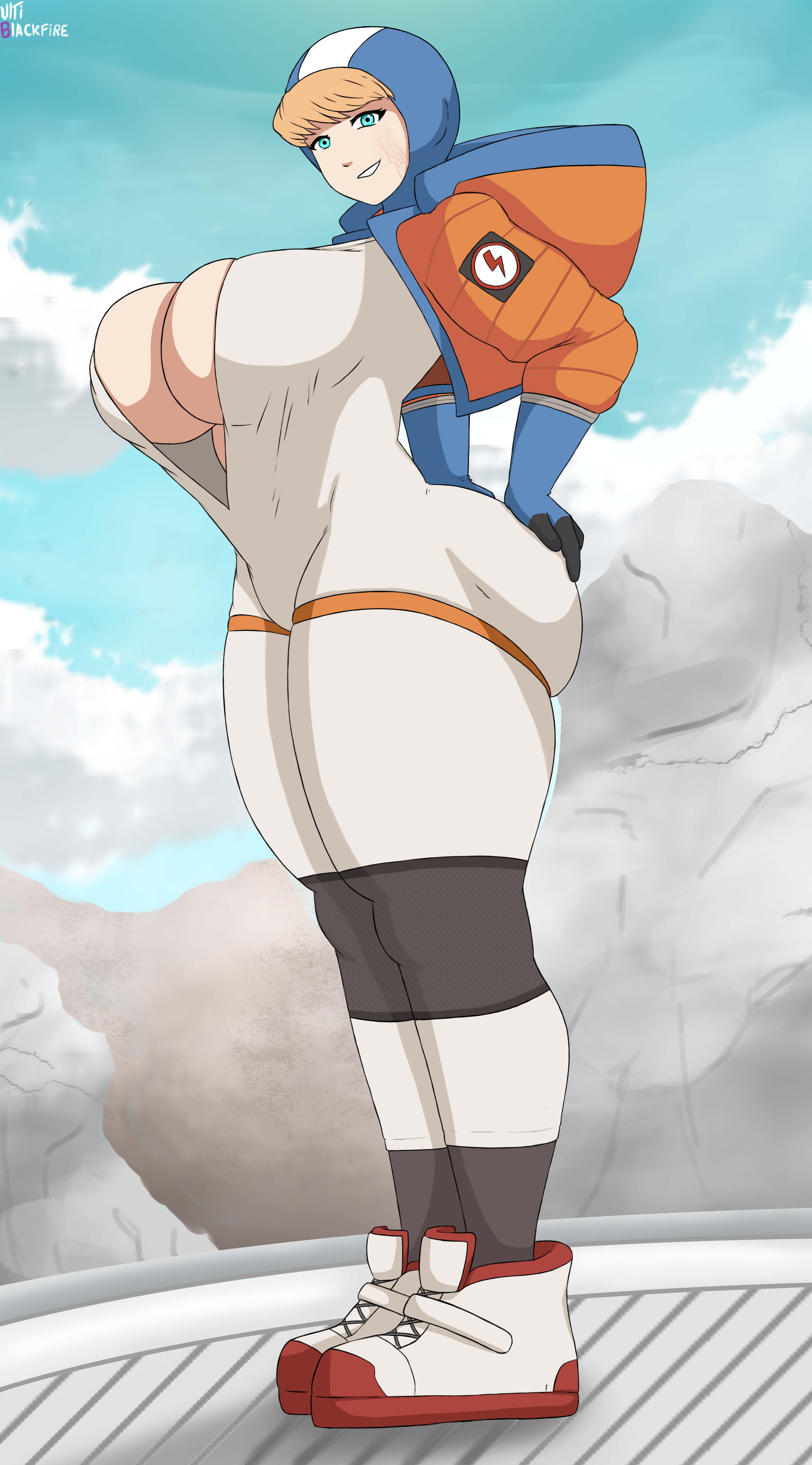 1girls, apex legends, ass, big ass, big breasts, big butt, blonde hair, blue eyes, breasts, cleavage, female, female only, full body, hips, hourglass figure, huge ass, huge breasts, huge butt, human, human only, humanoid, jumpsuit, large ass, large breasts, large butt, solo, solo female, standing, thick, thick ass, thick thighs, thighs, ultiblackfire, voluptuous, wattson (apex legends), wide hips