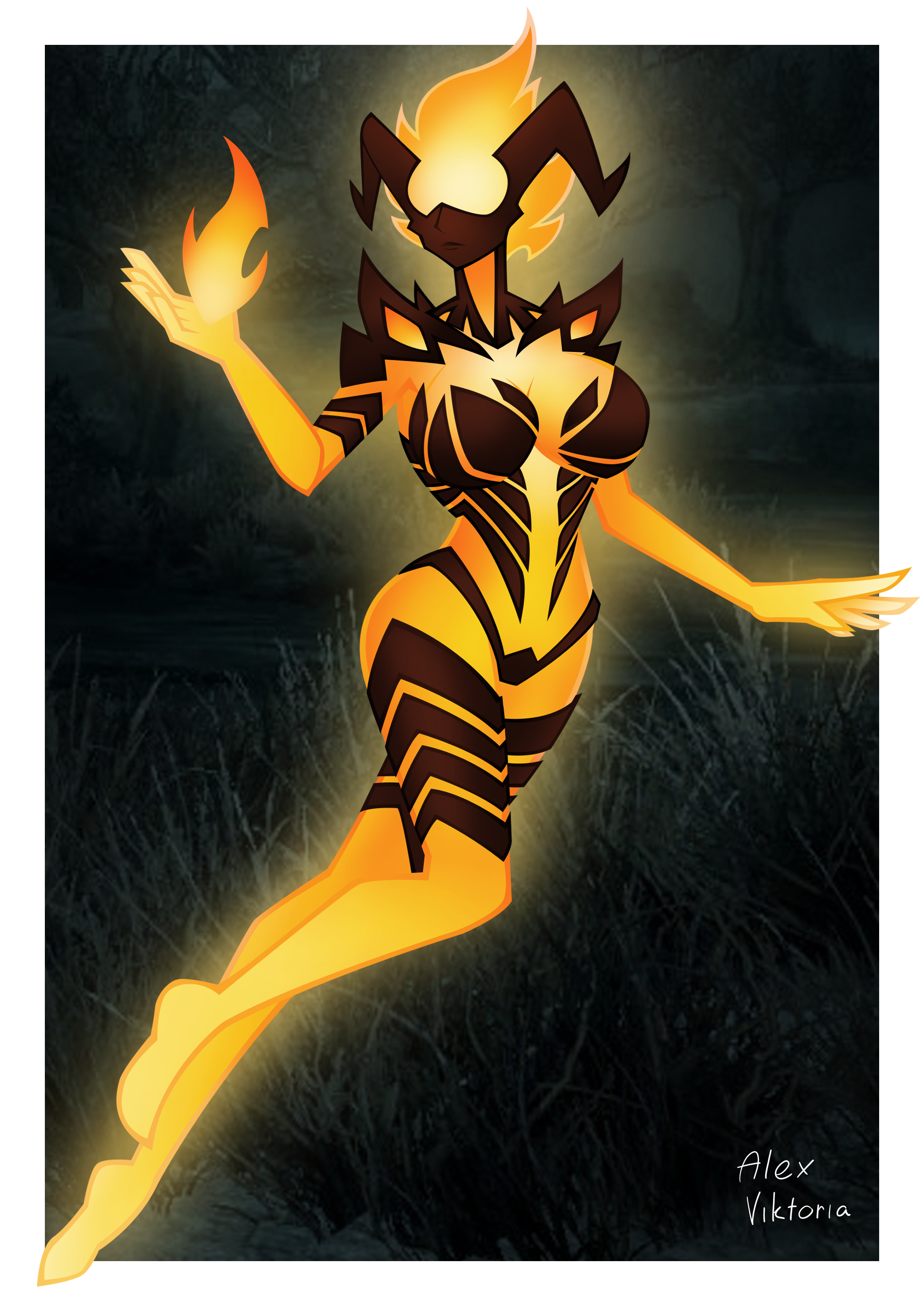 1girls, breasts, female, female only, fire, flame atronach, monster girl, no humans, skyrim, solo female, tagme, the elder scrolls