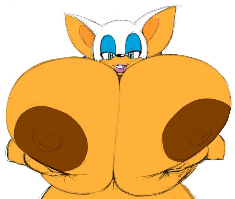 alternate_breast_size anthro areola big_breasts breast_squeeze breasts breasts_bigger_than_head brown_areola brown_nipples chiropteran erect_nipples female gigantic_breasts huge_areolae huge_breasts hyper hyper_breasts low-angle_view mammal massive_breasts nipples rouge_the_bat sega seth65 solo sonic_(series) sonic_the_hedgehog_(series) speeds text