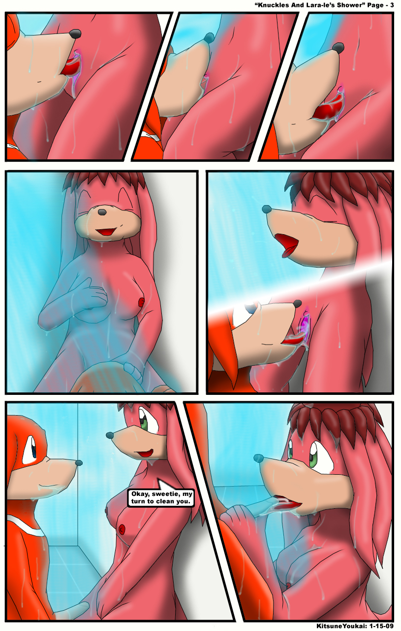 anthro boner breasts cum cum_on_tongue echidna female fur grope incest kitsune_youkai knuckles_the_echidna lara-le male mammal monotreme mother_and_son oral_sex pussy shower sonic_(series) straight tagme tongue