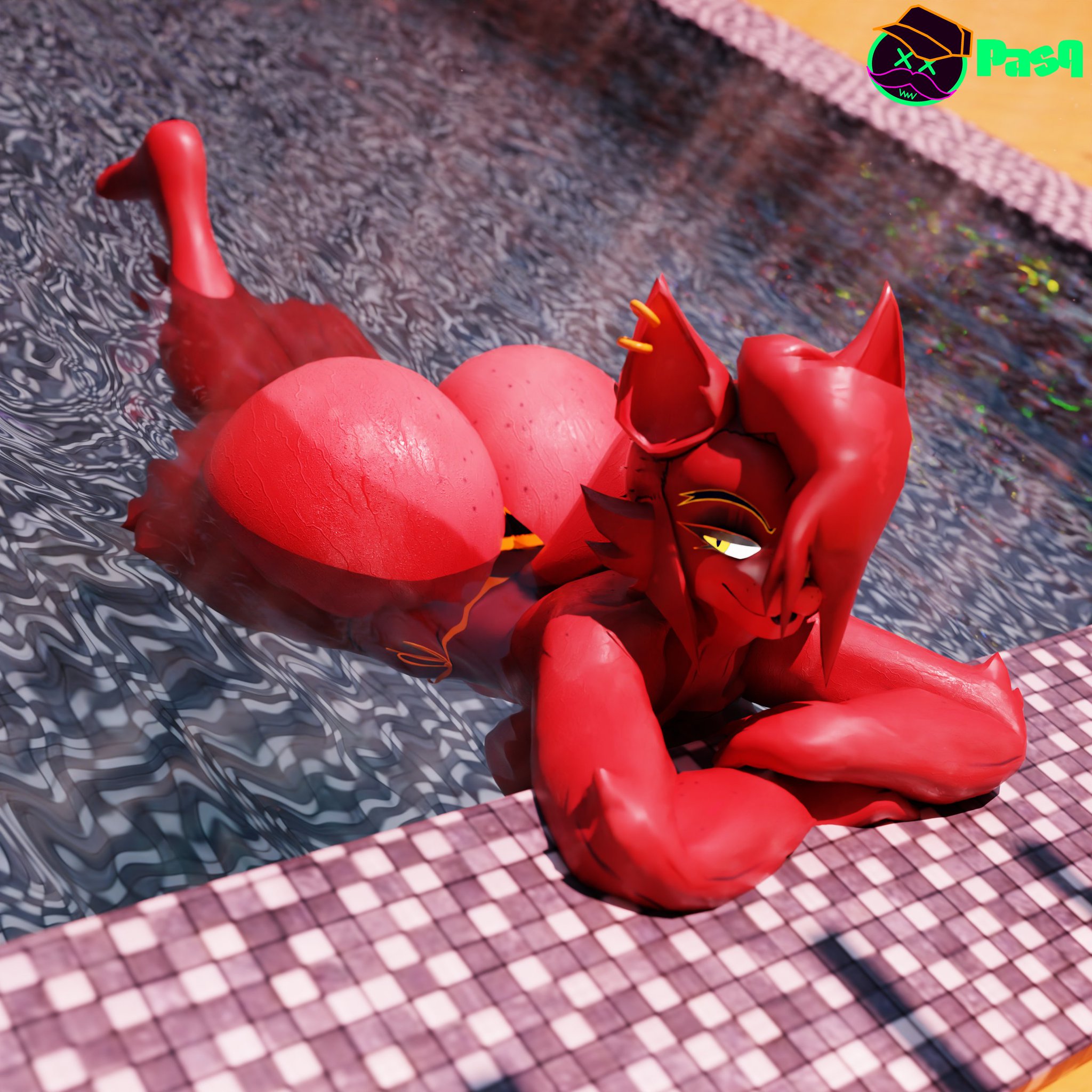 3d, 3d (artwork), 3d model, 3d render, arms crossed, arms on head, artist logo, artist name, ass, ass awe, ass bigger than head, ass focus, ass play, ass up, boobs, booty, bra, bubble ass, bubble butt, butt, butt focus, buttocks, crossed legs, cryptiacurves, ear piercing, enormous ass, enormous butt, eyelashes, eyepatch, eyewear, fazclaire's nightclub, fazclaire's nightclub: the rearousal, feet, feet together, fexa, fexa (cryptia), fexa (cryptiacurves), fexa (fn:rearousal), five nights at freddy's, floating, floating in water, fnaf, fox, fox ears, foxy (fnaf), freckled butt, freckles, freckles on ass, freckles on breasts, freckles on chest, freckles on shoulders, freckles on thighs, fredina's nightclub, fur, furry, glistening, glistening body, glistening breasts, glistening butt, glistening eyes, glistening hair, glistening skin, glowing, glowing eyes, grin, hi res, high quality, high resolution, highres, huge ass, huge breasts, huge butt, huge thighs, in pool, legs, legs crossed, legs together, logo, long hair, looking at ass, looking at own ass, looking at own butt, looking away, looking back, looking pleasured, massive ass, massive butt, massive thighs, medium hair, muscular, muscular female, muscular thighs, outdoors, outside, panties, partially clothed, pasquinor, pirate, pool, poolside, smile, solo, sunlight, thick, thick ass, thick hair, thick hips, thick legs, thick thighs, thighhighs, thighs, water, wide hips, wide thighs