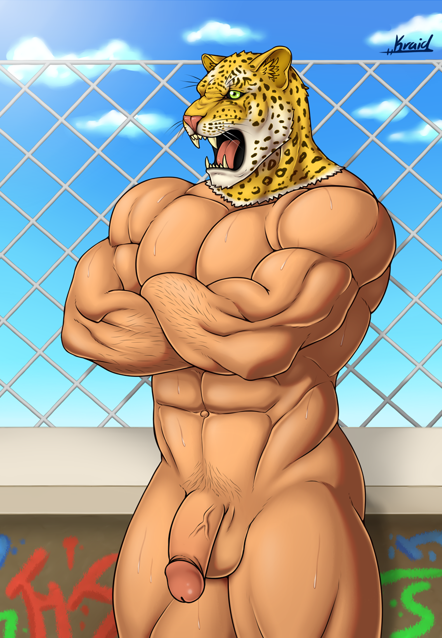 anthro felid genitals hi_res human human_only humanoid_genitalia humanoid_penis jaguar king kraidhiel male mammal not_furry nude pantherine penis royal_rod royalty solo solo_male tekken video_games