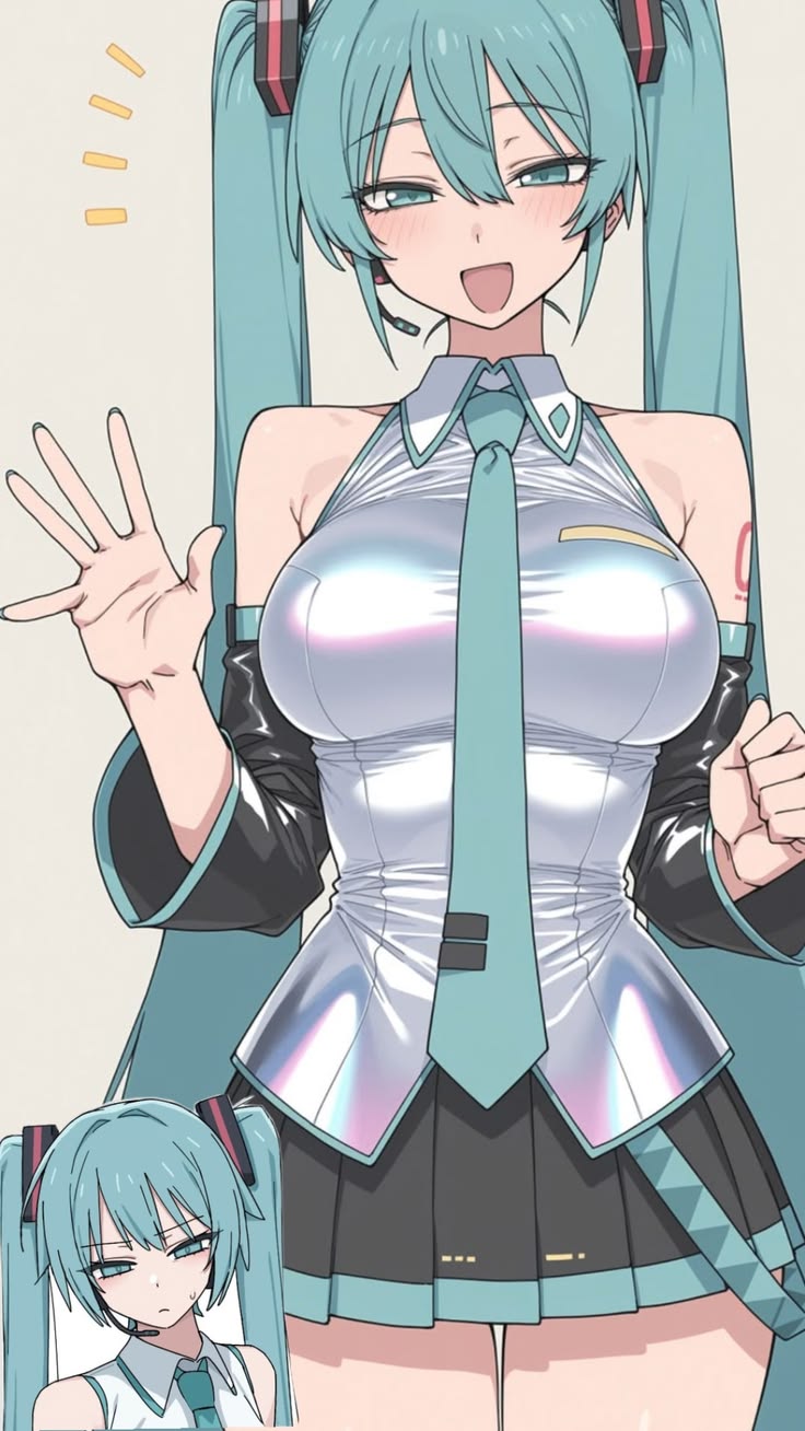 1girl, 1girls, big breasts, breasts, curvy, curvy body, curvy female, curvy figure, female, female focus, female only, hatsune miku, large breasts, miku hatsune, open mouth, skirt, turquoise eyes, turquoise hair, vocaloid, voluptuous