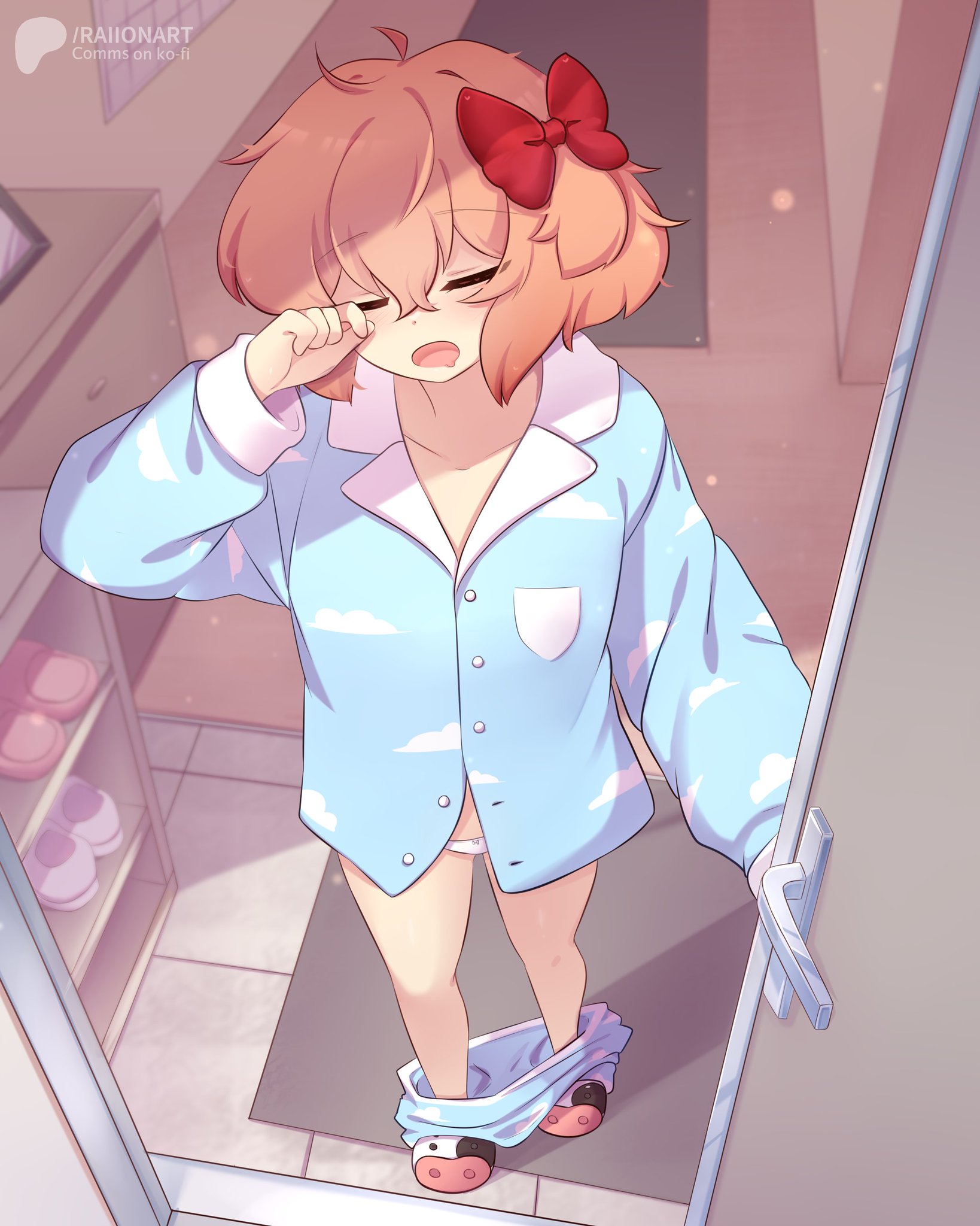 doki doki literature club, panties, raionart, sayori (doki doki literature club), tagme