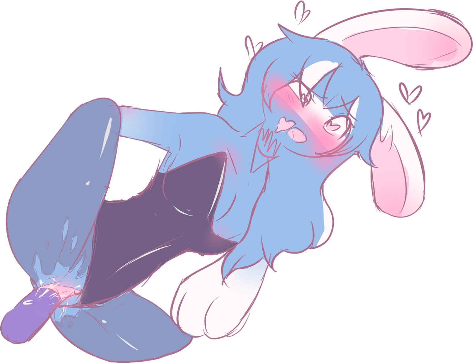 1girls, animal ears, blush, bunnysuit, countryhumans, countryhumans girl, female, female focus, female only, fluffermafer, heart-shaped pupils, masturbation, nicaragua (countryhumans), nicuragua, pussy, sex, sex toy, solo, straight, vaginal penetration
