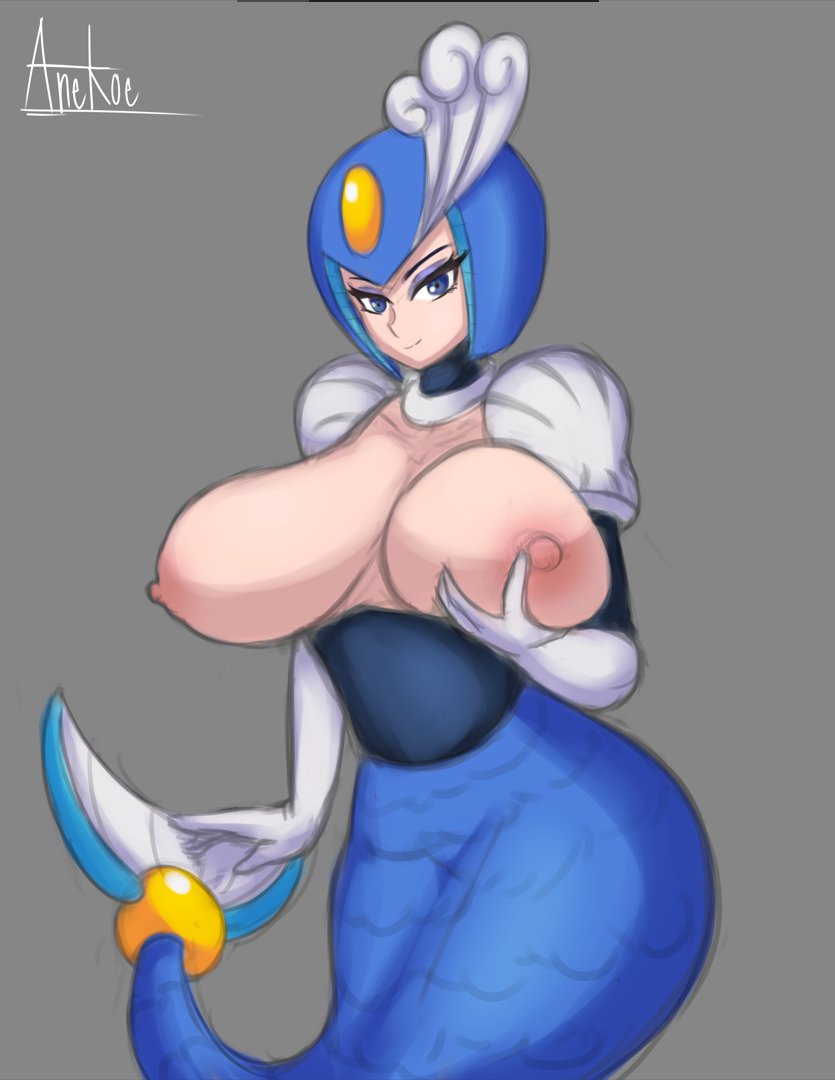 1girls android anekoe98 big_breasts breast_grab breast_hold breasts eyeshadow female female_only helmet hips huge_breasts large_breasts looking_at_viewer mega_man mega_man(classic) mermaid robot_girl seductive seductive_eyes seductive_look seductive_smile smile smiling smiling_at_viewer solo solo_female splash_woman tagme thick thick_mermaid_hips thick_thighs thighs voluptuous wide_hips