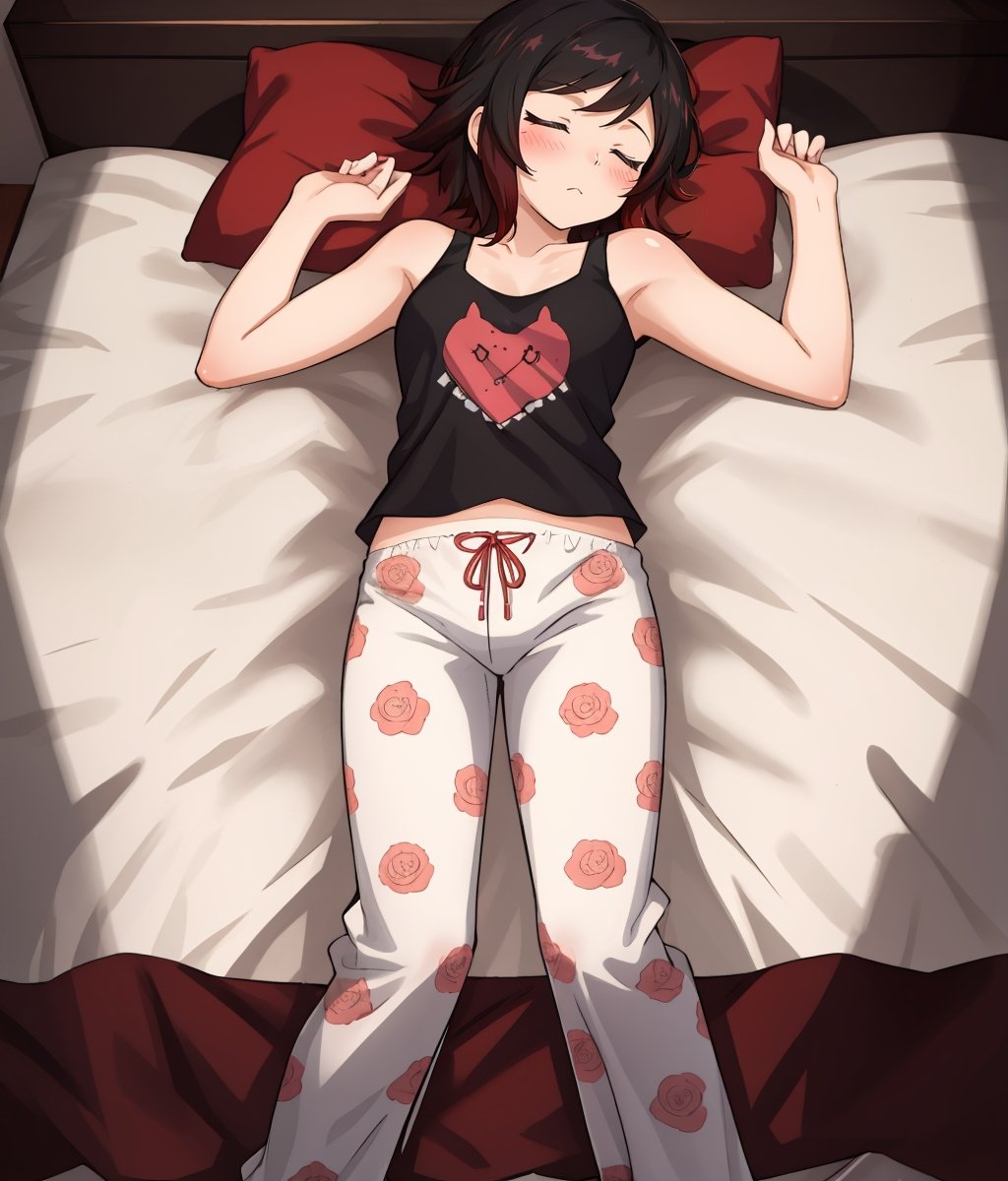 1girls, ai generated, black hair, female, female only, leukocrisp, ruby rose, rwby, tagme