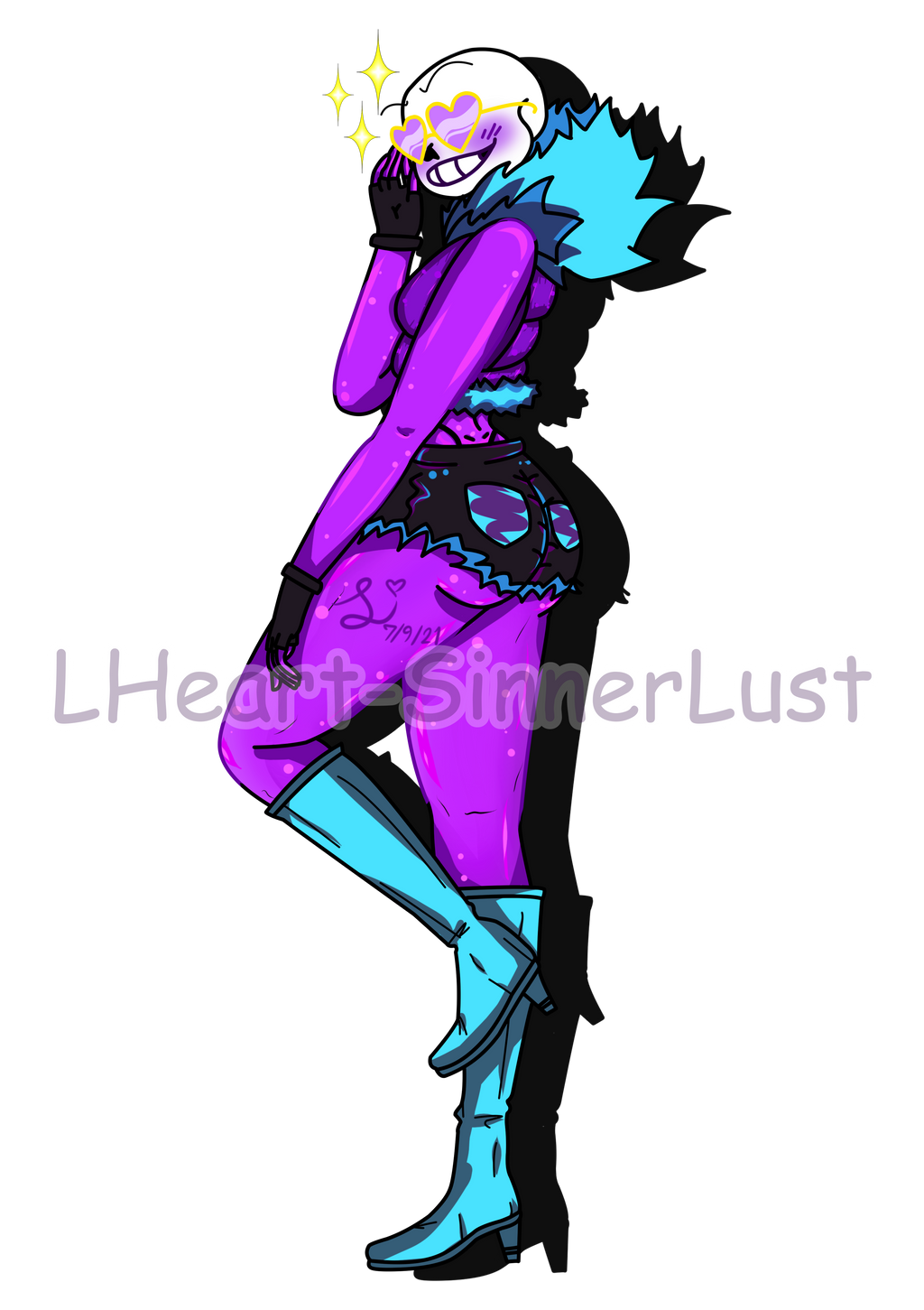 lheart-sinnerlust sans skeleton tagme underlust underlust_sans undertale