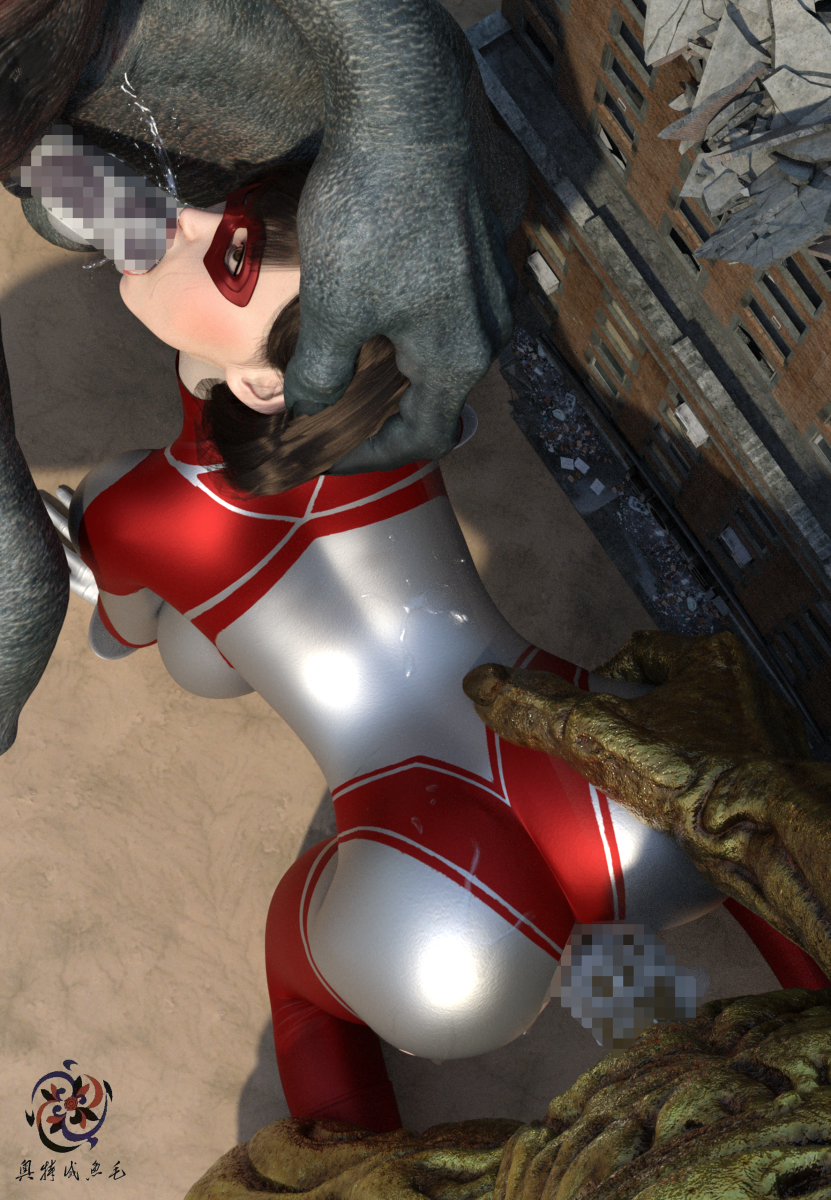 1girls 2boys 3d alien alien_girl alien_humanoid breasts building building_destruction building_sex city cum excessive_cum female female_penetrated heroine human losing losing_fight rape tight_clothing ultraman_(franchise) ultrawoman ultrawoman_katia