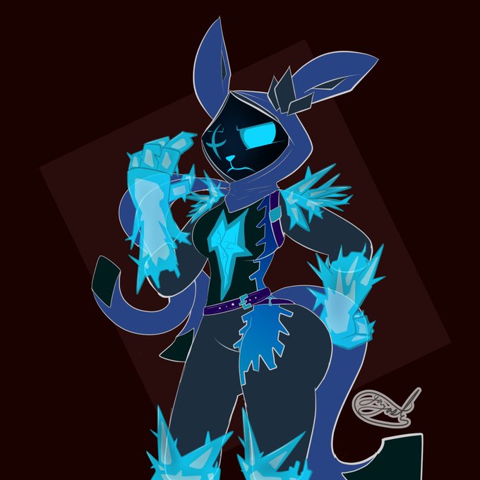 anthro clothed crossover eeveelution fortnite furry gazaster glaceon pokémon_(species) pokemon pokemon_(species) raven_team_leader