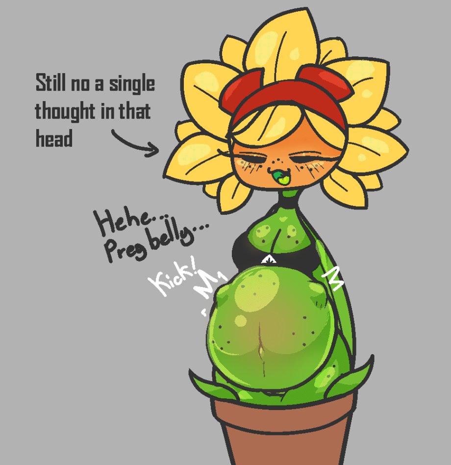 1girls anthro anthrofied ass belly belly_bulge breasts camigz digestion fat female female_pred flora_fauna plant plant_girl plant_humanoid plantie plants_vs._zombies plants_vs_zombies popcap_games pred pussy solar_flare_(pvz) sunflower_(pvz) vore vore_belly