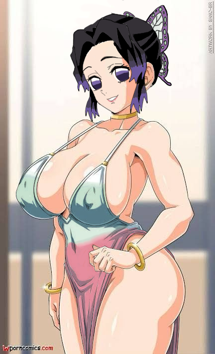 big_ass big_breasts big_butt bikini bikini_bottom bikini_top black_hair shinobu