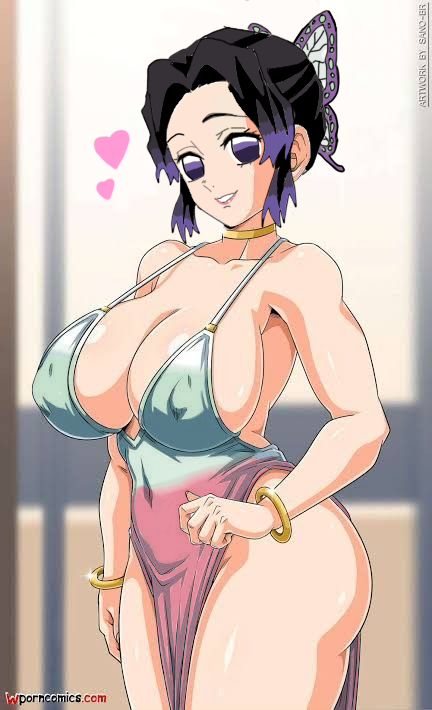 big_ass big_breasts big_butt bikini bikini_bottom bikini_top black_hair heart shinobu