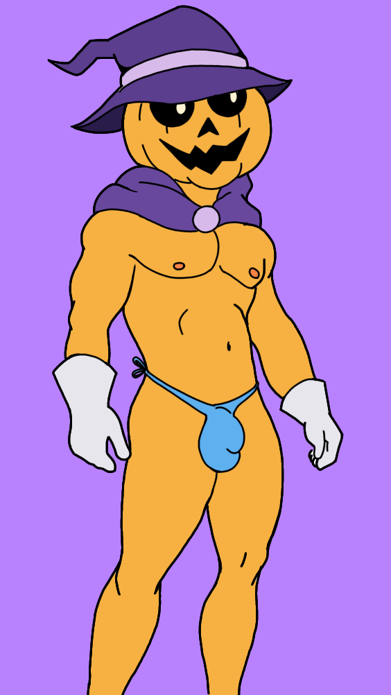 1boy atlus balls_outline bara bluebowporn cape drawfag drawthread_request gloves hat humanoid jack-o'-lantern male male_focus male_nipples male_only male_thong masculine megami_tensei muscles muscular muscular_male non-human pecs penis_outline plant_humanoid pumpkin pumpkin_head pyro_jack_(megami_tensei) shin_megami_tensei thong traced