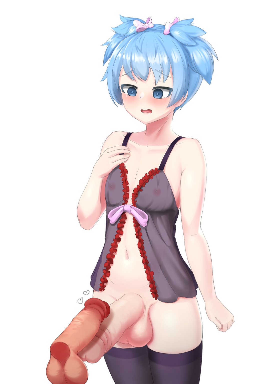 1boy, assassination classroom, disembodied penis, femboy, frottage, huge cock, hung trap, male, male only, penis, shiota nagisa, tagme, trap, trap is bigger, woofdahl