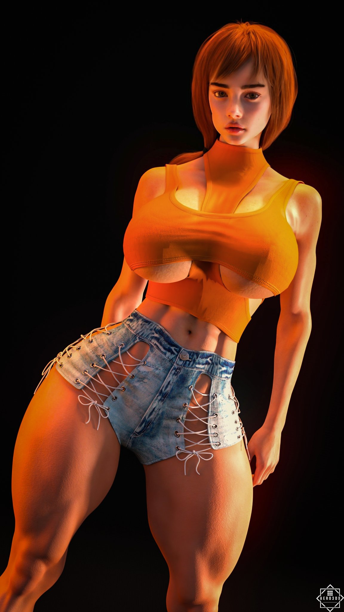 1girls 3d aero3dx artist_name big_breasts breasts busty clothing female hips hourglass_figure human large_breasts legs light-skinned_female light_skin lips maisie_(aero3dx) mirage3dx original original_character shiny shiny_skin slushe_(website) thick_legs thick_thighs thighs voluptuous waist watermark wide_hips