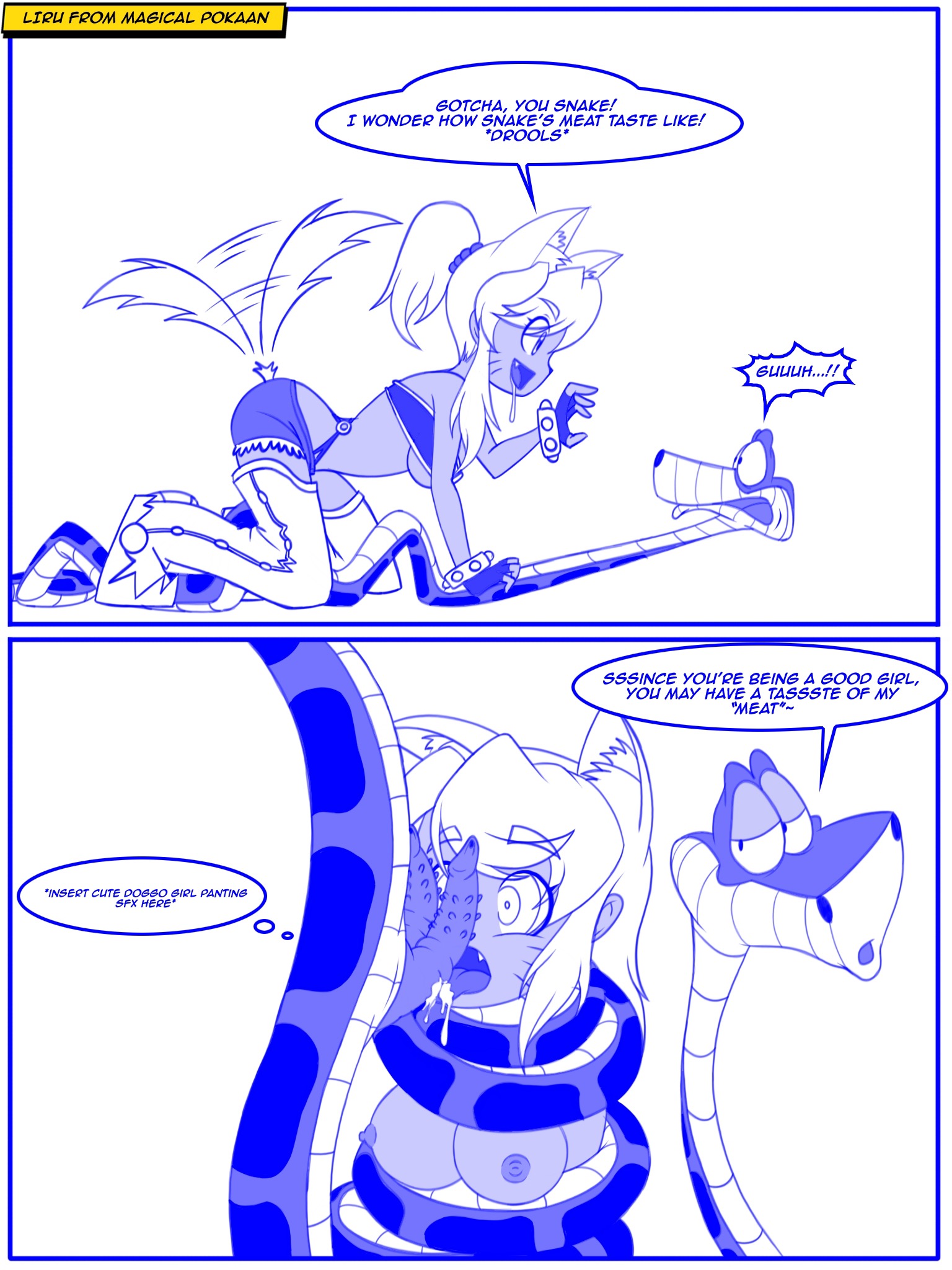 crossover, eastern and western character, hypnosis, kaa, liru, renaissanceofchaos, renkin san-kyuu magical pokaan, the jungle book, wrapped, zoophilia