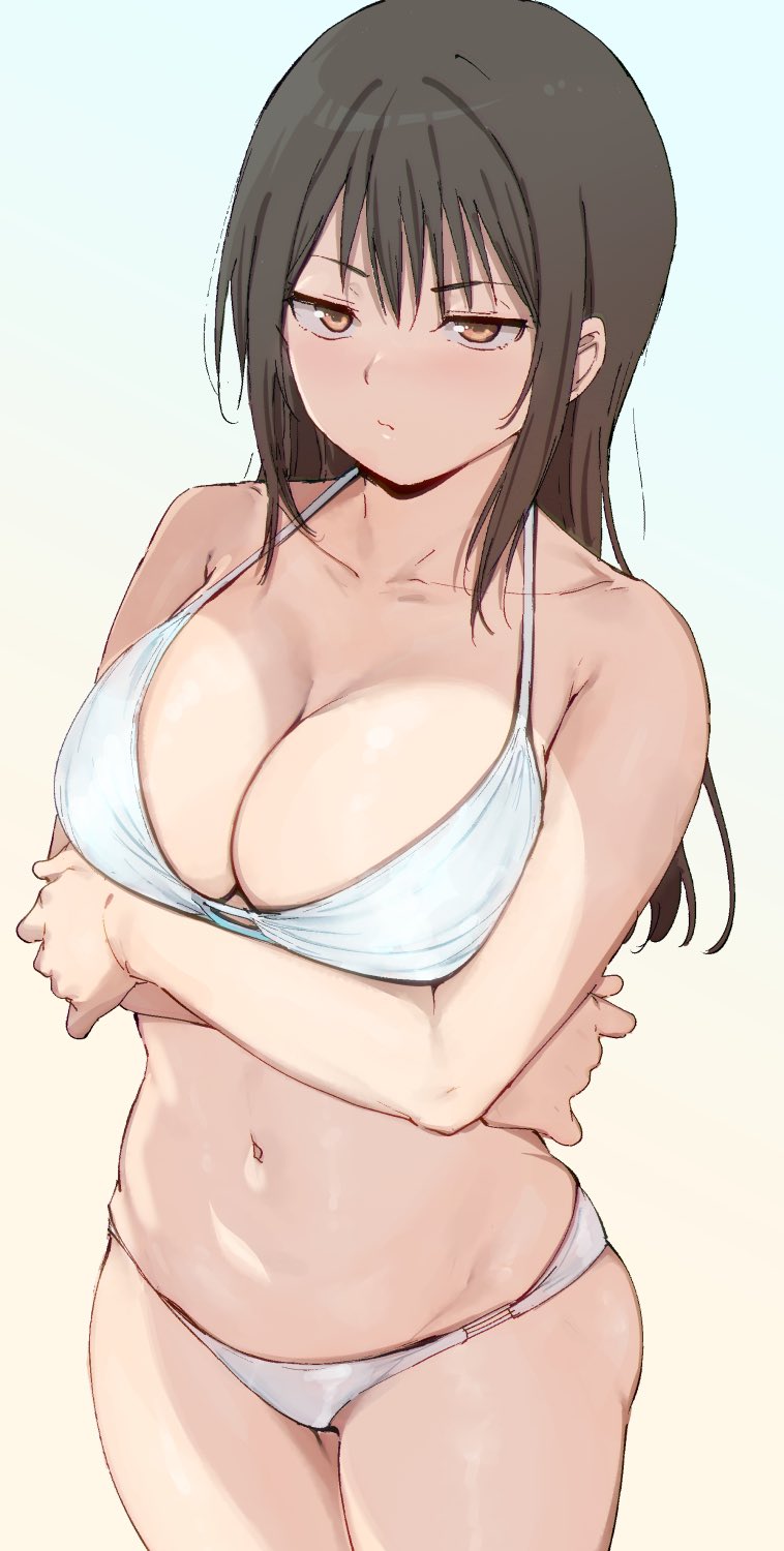 1girls, alp, big breasts, bikini, breasts, brown hair, female, female only, kotegawa yui, large breasts, long hair, solo, swimsuit, tagme, to love-ru