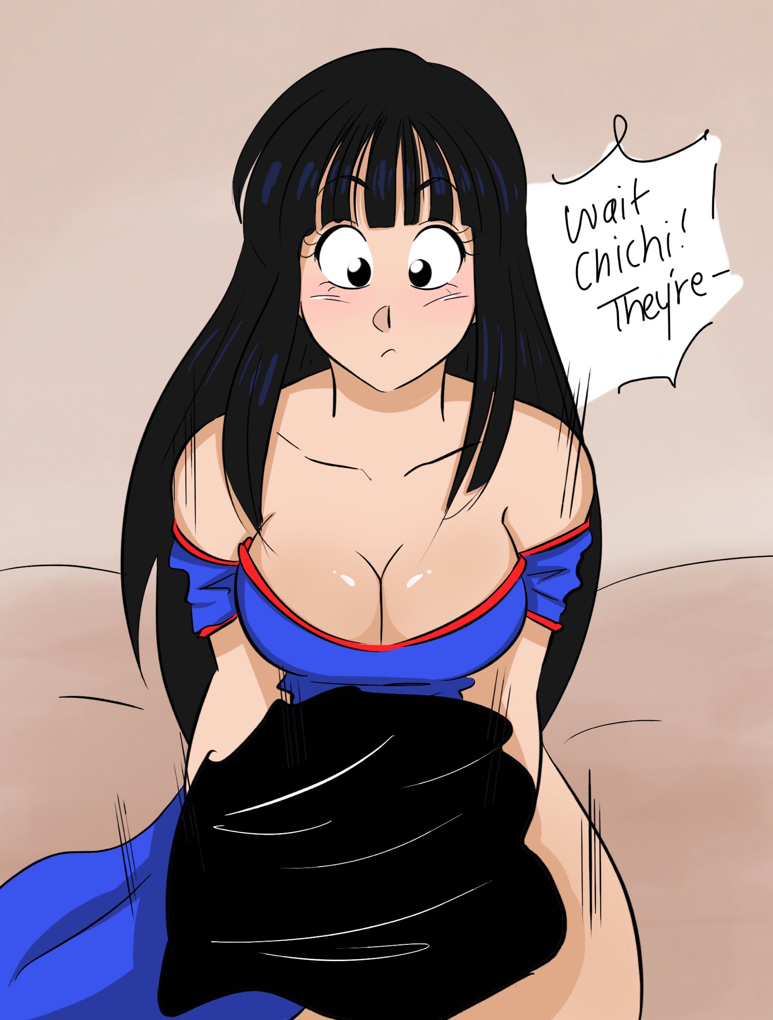 chichi, comic, couple, dragon ball, dragon ball z, female, goku, gokutrash, husband and wife, male, male/female, mini comic, saiyan, son goku