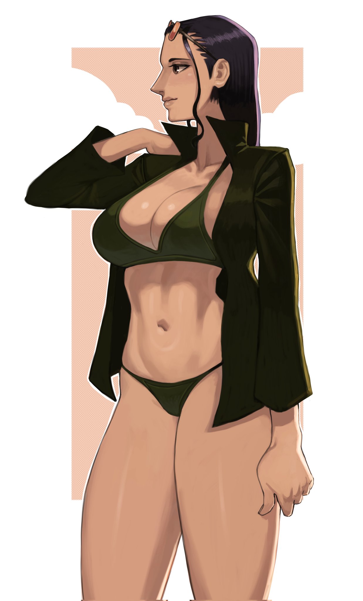 1girls, big breasts, black hair, black-haired female, breasts, female, female only, nico robin, one piece, tagme, taikolum