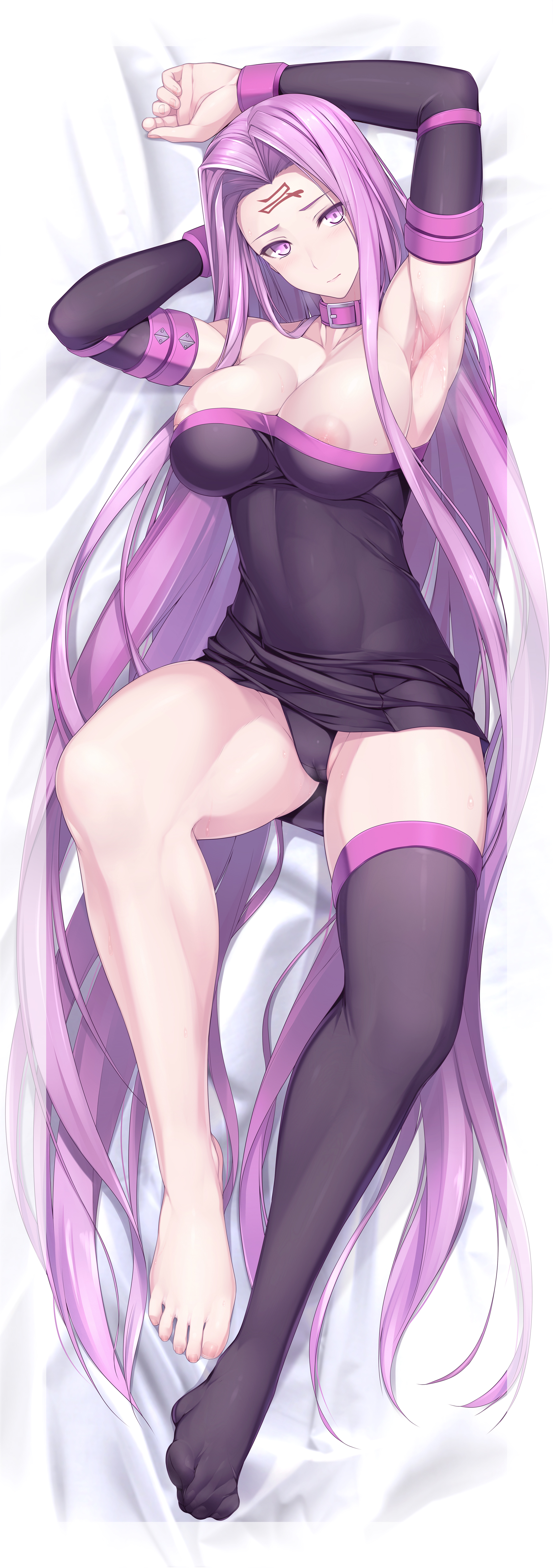 areolae, barefoot, breasts, cameltoe, fate (series), feet, female, medusa (fate), naturalton, pussy, splayed toes, spread toes, tagme, toenails, toes