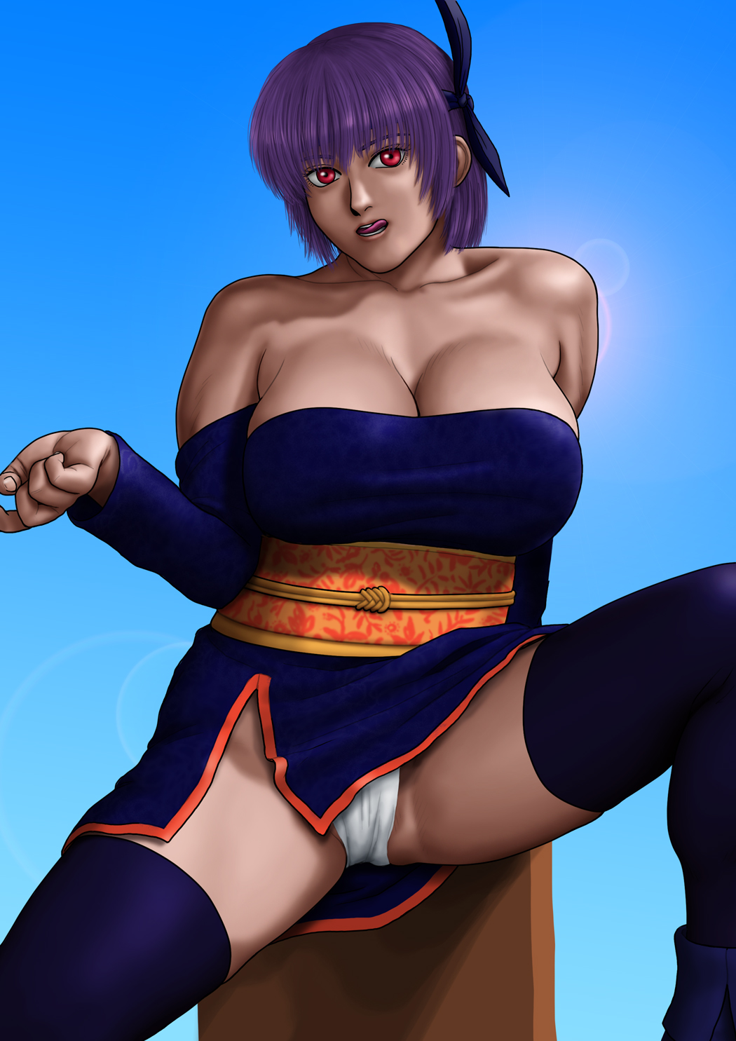 ayane_(doa) big_breasts breasts busty curvaceous curvy dead_or_alive female female_focus hourglass_figure huge_breasts karma-laboratory kunoichi large_breasts ninja tagme tecmo voluptuous wide_hips