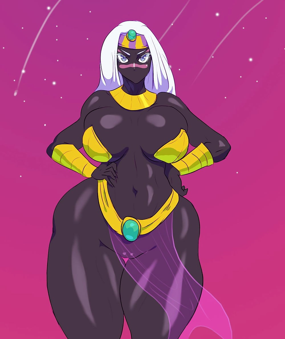 1girls, alien, big breasts, breasts, curvaceous, curvy, dark skin, dark-skinned female, duck dodgers, female, female focus, hips, hourglass figure, huge breasts, jay-marvel, large breasts, long hair, looney tunes, muscular, muscular female, queen tyr'ahnee, solo, solo female, solo focus, staring, thick, thick thighs, thighs, voluptuous, warner brothers, white hair, wide hips