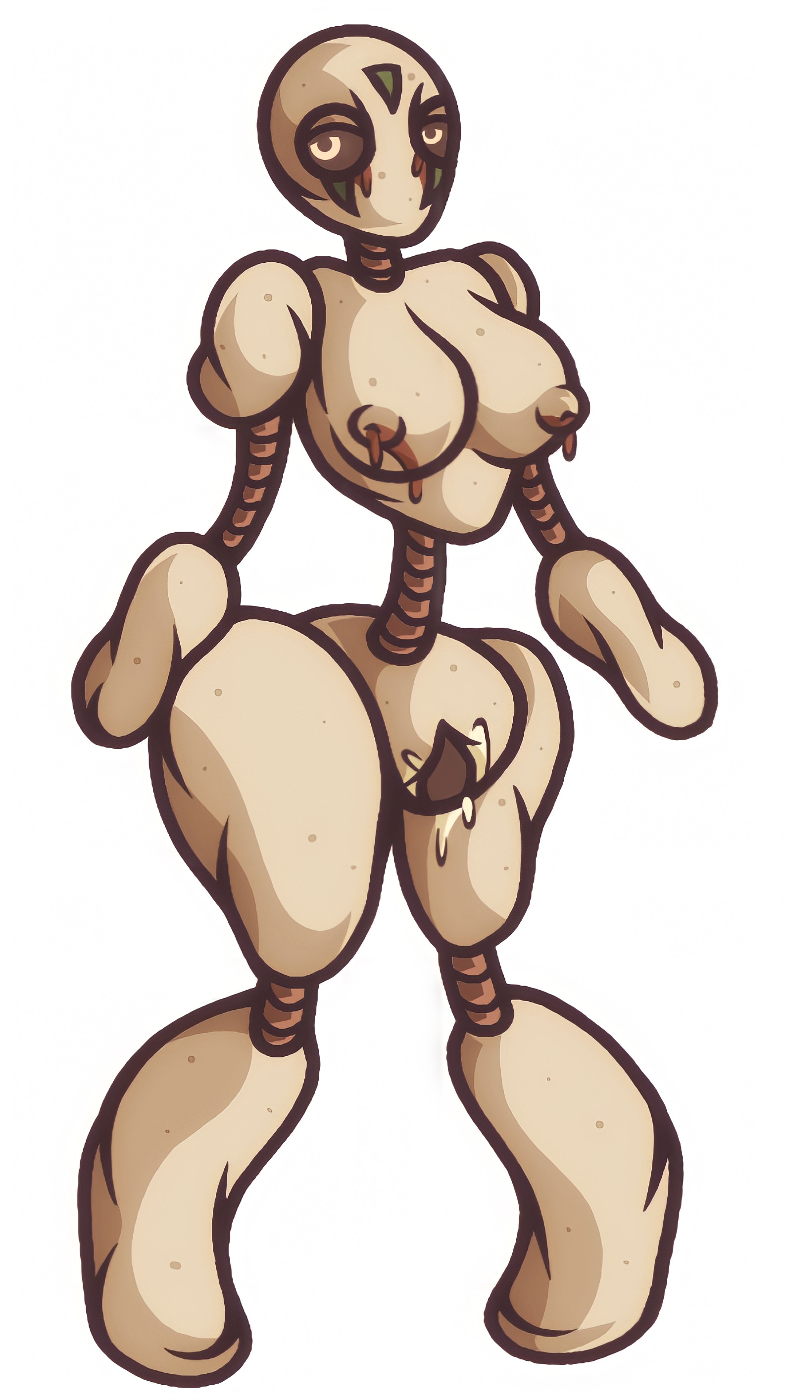 big breasts, breasts, female, humanoid, monster, non-human, scp foundation, scp-173, statue