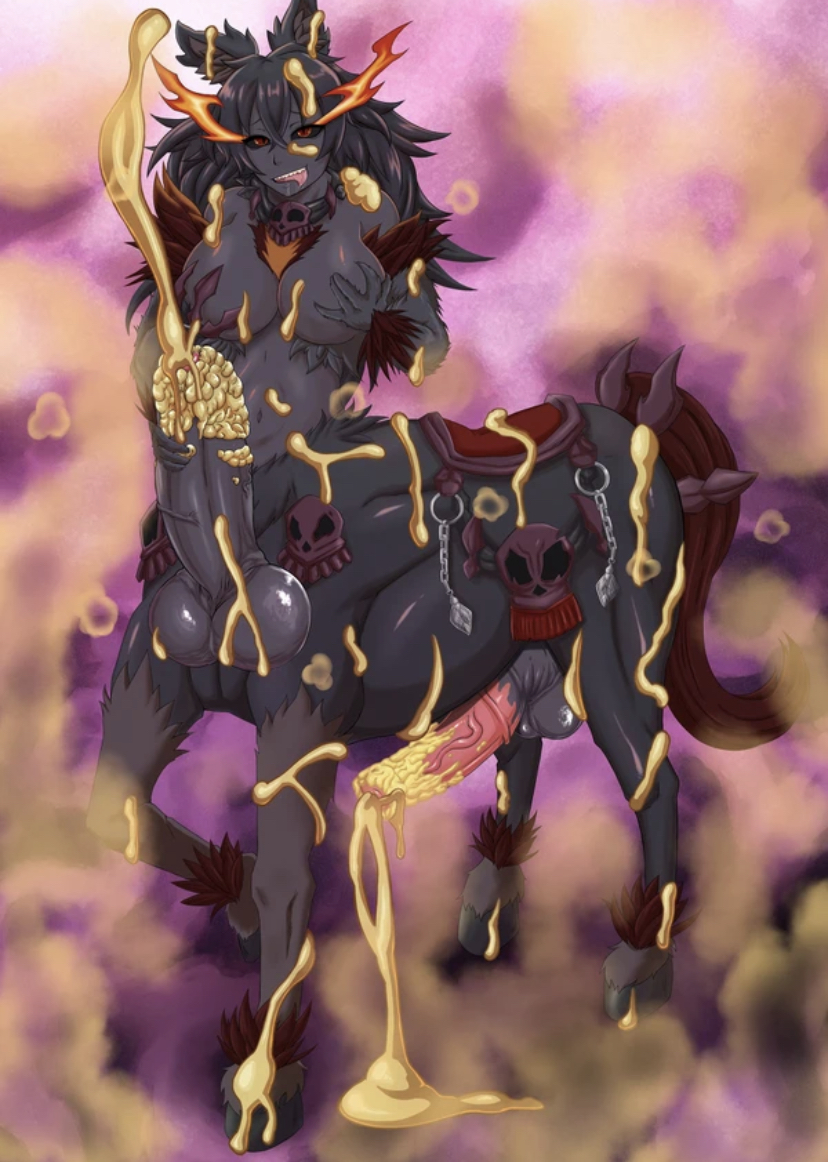 1futa animal_genitalia_on_humanoid big_penis centaur cum cum_everywhere cum_on_body cum_on_breasts cum_on_face cum_on_hair cumming cumshot diphallia diphallism equid_taur futa_only futanari hellhound hellhound_(monster_girl_encyclopedia) horsecock_on_humanoid monster_girl_encyclopedia multi_penis penis smegma smell smelly smelly_cock solo solo_futa taur thick_cum unusual_cum veiny_penis visible_stench yellow_cum zeroblack