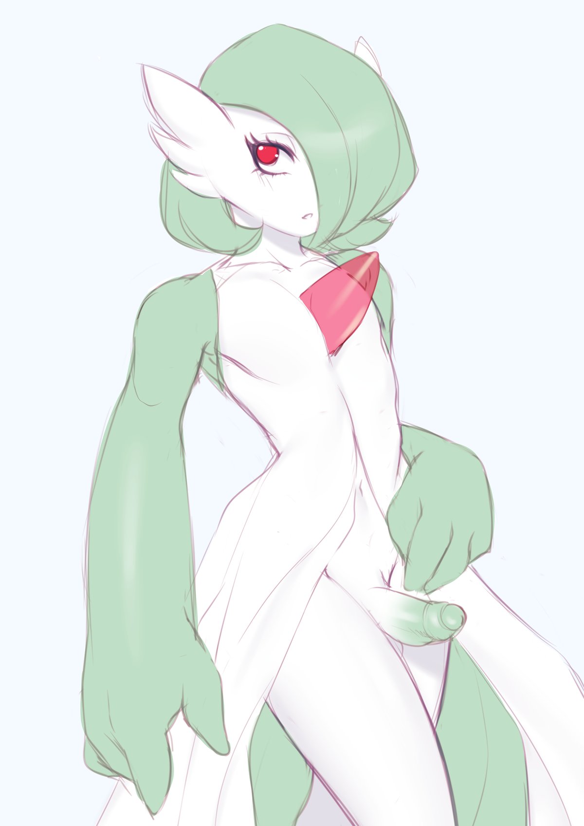 1boy 2023 femboy gardevoir gomi-cake male male_gardevoir male_only nintendo penis pokémon_(species) pokemon pokemon_(species)