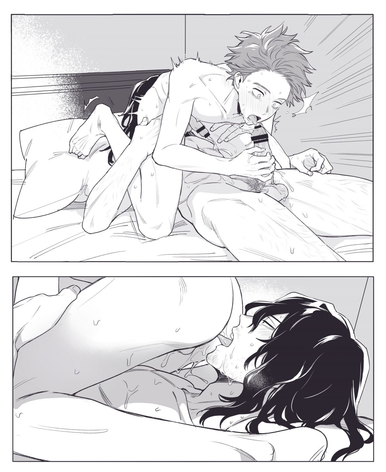 2boys, 69, age difference, blowjob, blush, censor bar, censored, cum, fellatio, gay, handjob, hitoshi shinso, male, male only, my hero academia, orgasm, rimming, shouta aizawa, sweat, teacher and student, tears, tongue, tongue out, yaoi