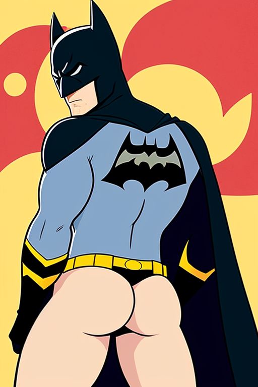 1boy ai_generated angry ass ass_focus batman batman_(series) batmansass bubble_butt glare looking_at_viewer looking_back looking_over_shoulder male male_only partially_clothed partially_clothed_male solo tagme