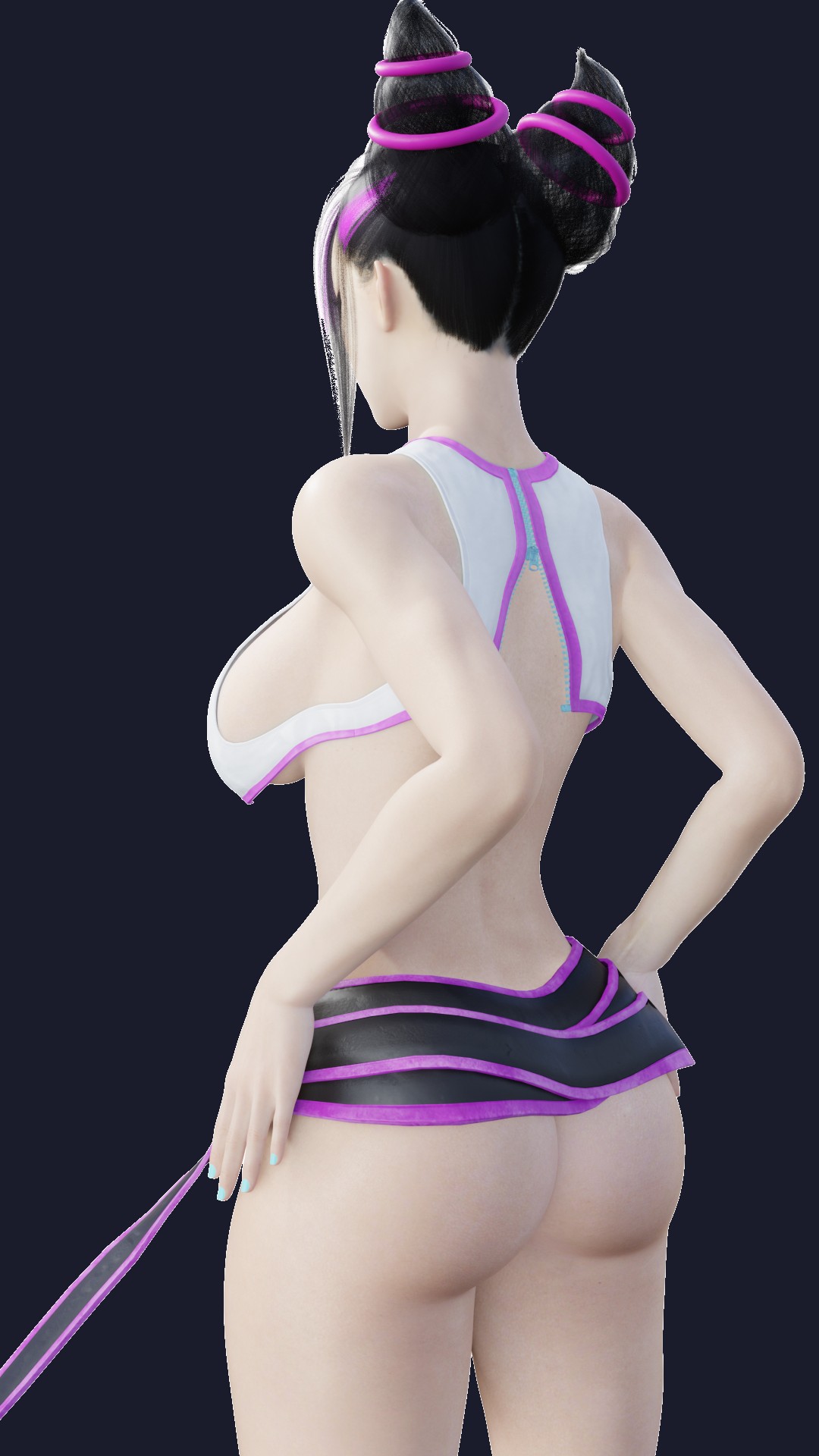 3d 3d_(artwork) big_ass big_butt blender juri_han mgsnak239 my_crush panties street_fighter street_fighter_6 street_fighter_v