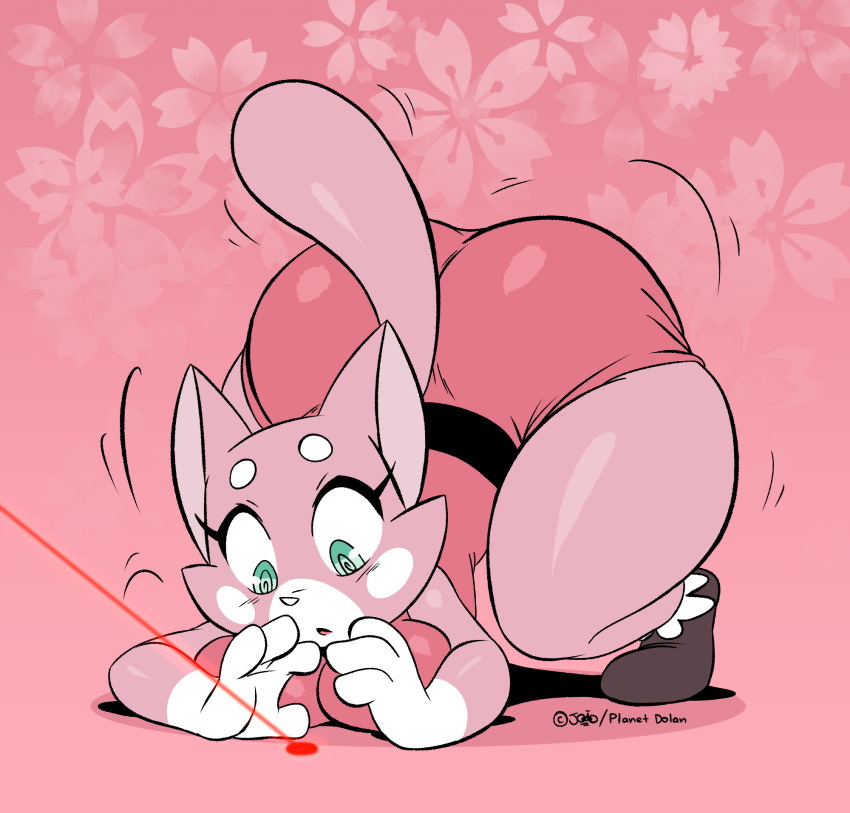all fours, anthro, ass, cat girl, catgirl, feline, female, joaoppereiraus, shima luan, solo, super planet dolan
