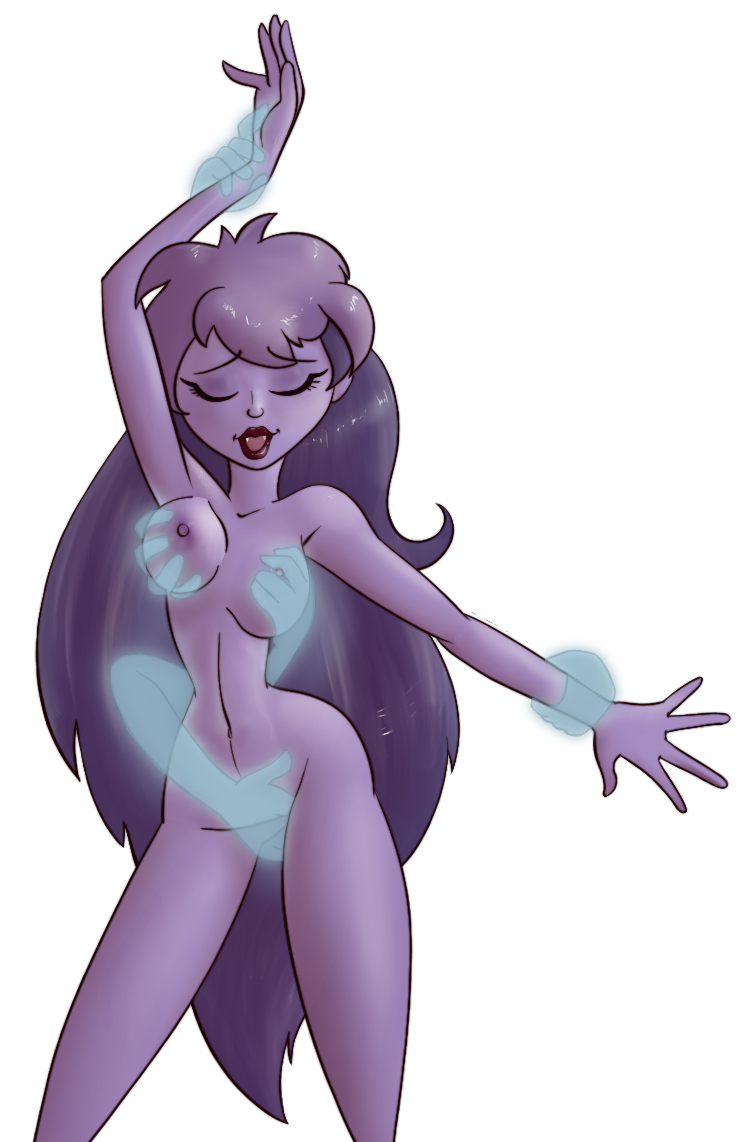 big_ass big_breasts big_butt breast_grab breasts disembodied_hand disembodied_hands eyebrows_visible_through_hair eyes_closed fangs female ghost ghost_hands long_hair long_legs naked naked_female navel nipples nude nude_female open_mouth purple_body purple_hair purple_nipples purple_skin scooby-doo scooby-doo_and_the_ghoul_school sibella_dracula smile spacechoochoo thin_waist vampire wide_hips