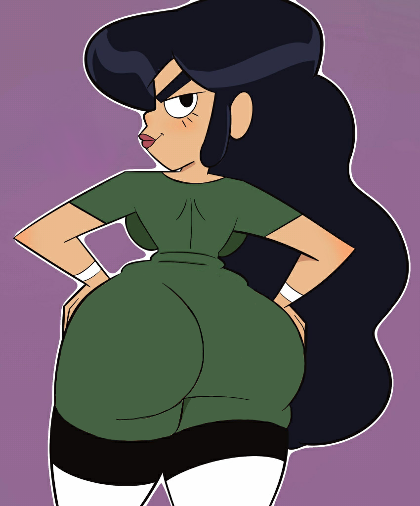 1girls ass atomickingboo black_hair cartoon_network female hair hips legs lips thick thick_legs thick_thighs thighs victor_and_valentino voluptuous wide_hips xochi_jalapeno