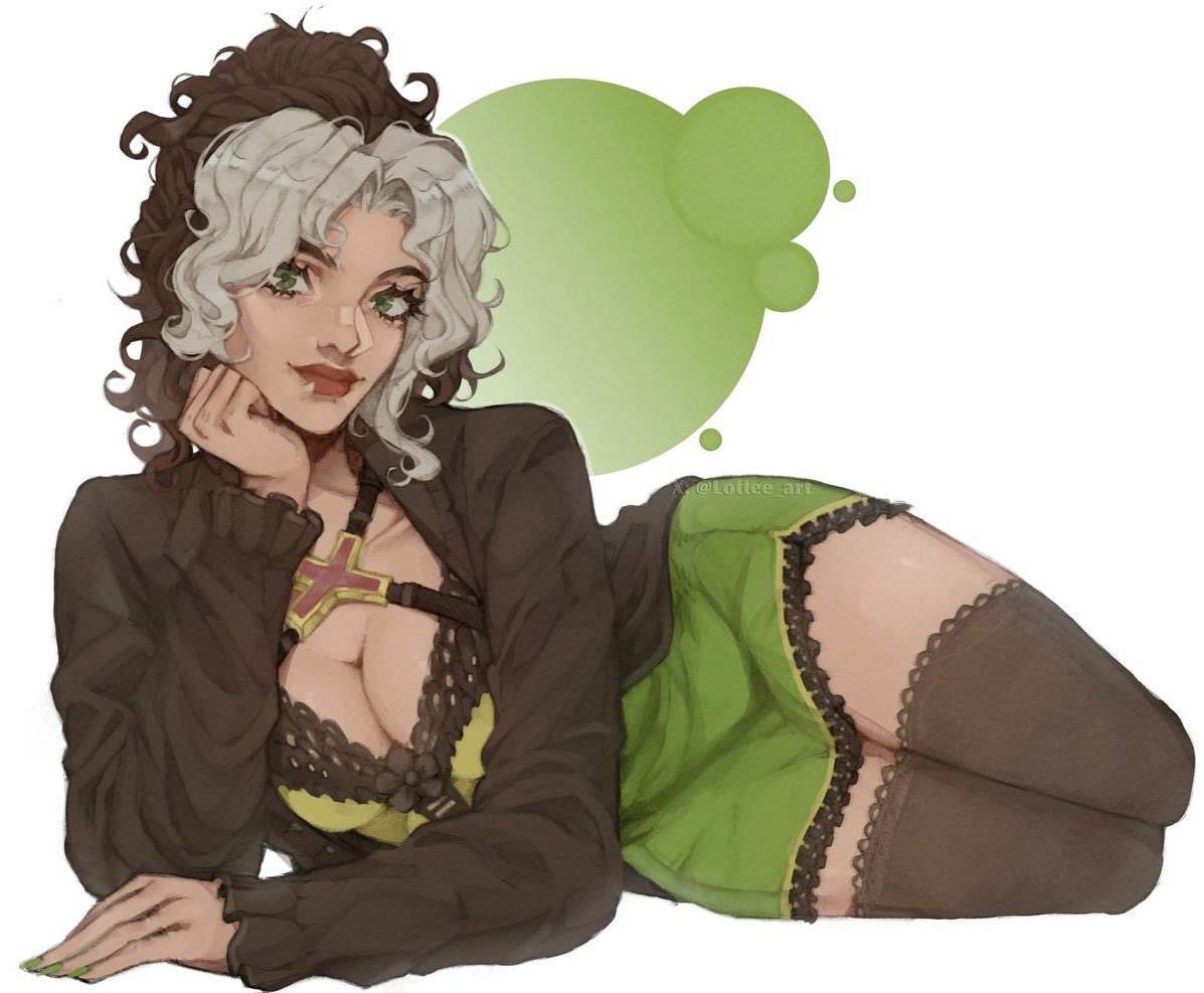 1girls, 2d, big ass, big breasts, cleavage, female, female only, fully clothed, marvel, marvel rivals, pajamas, rogue (marvel rivals), rogue (slumber sugah), rogue (x-men), solo, thick thighs