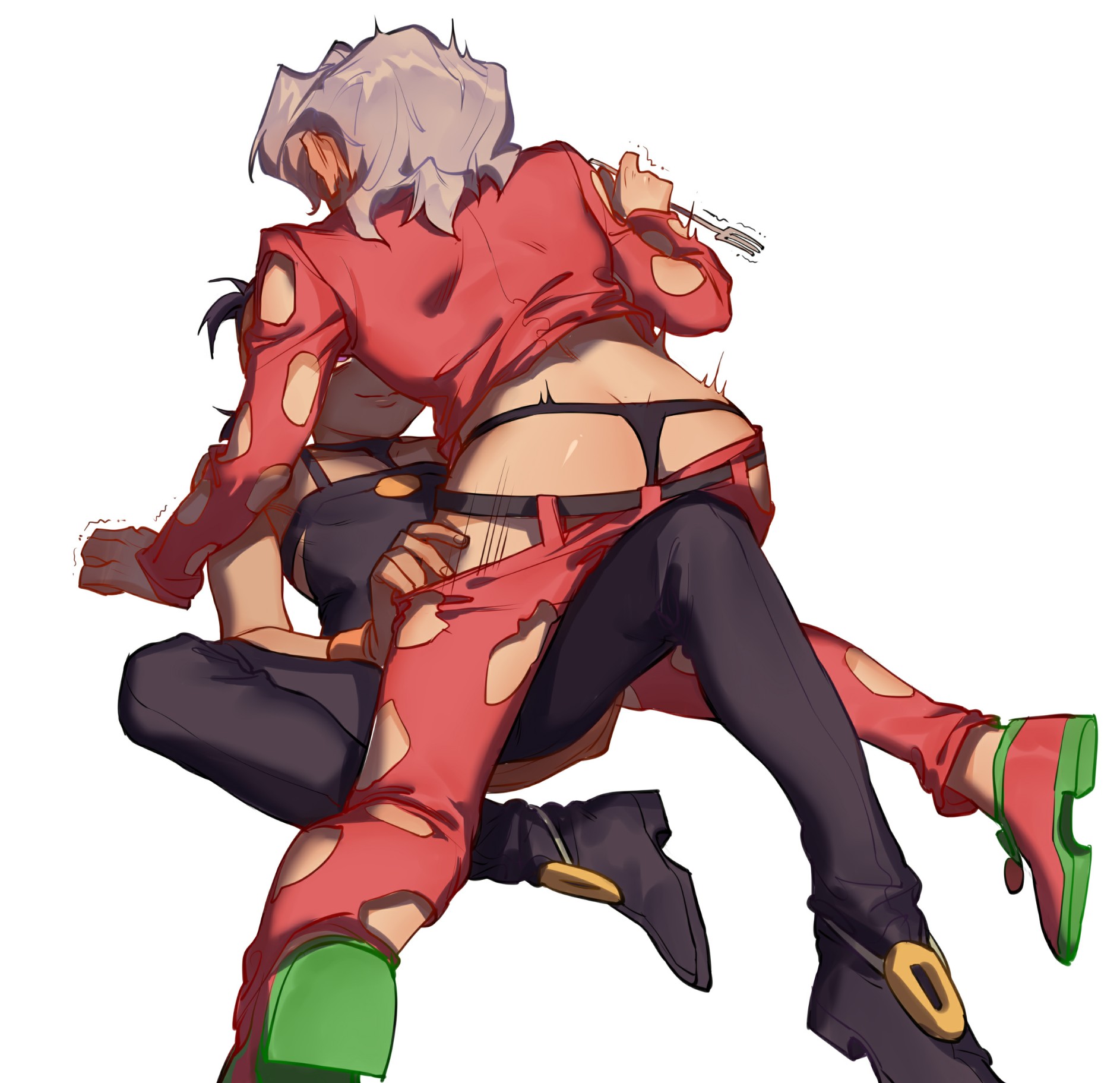 2boys, gay, jojo's bizarre adventure, male, male only, male/male, narancia ghirga, pannacotta fugo, thong, vento aureo, yaoi