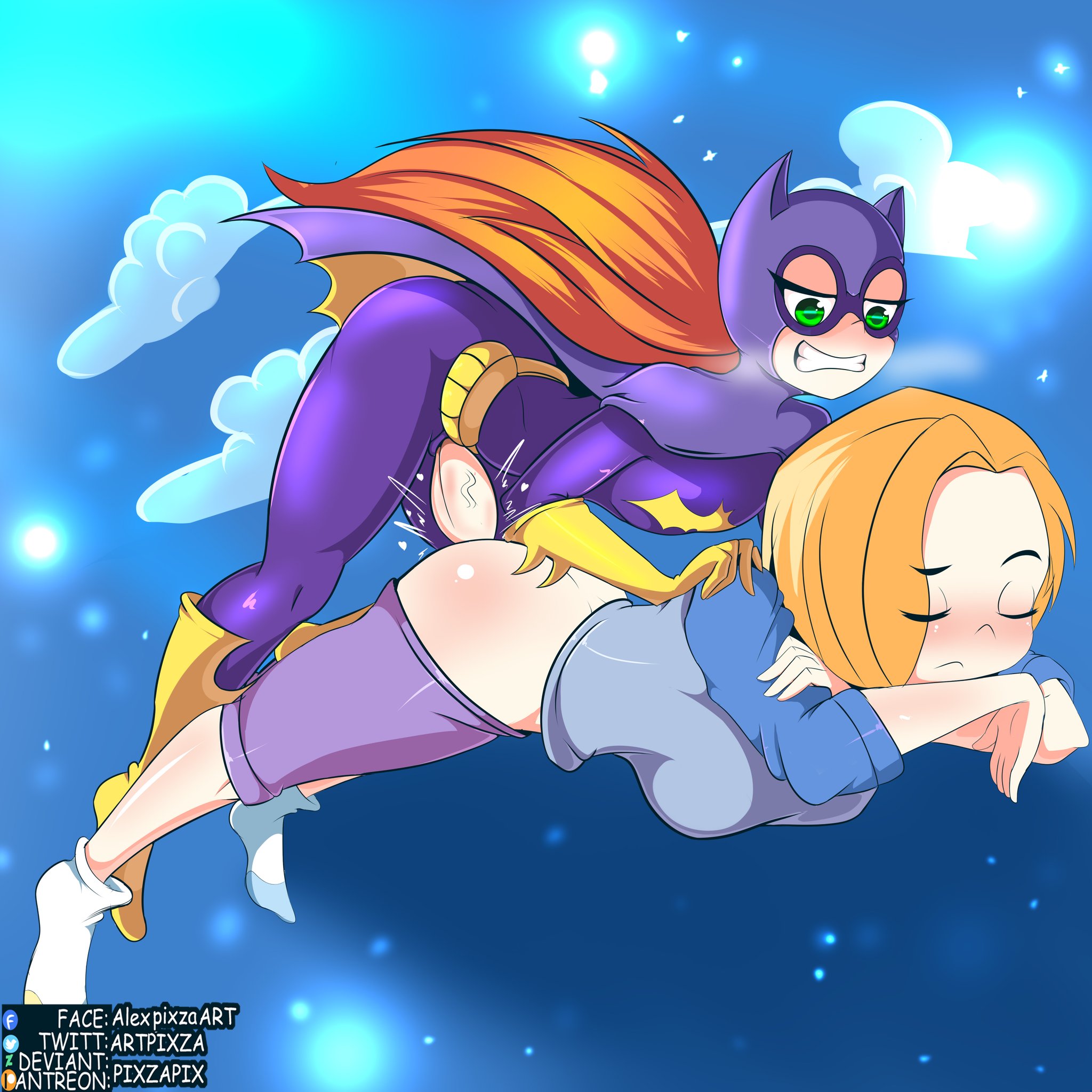 1futa, 1girls, ambiguous penetration, ass, barbara gordon, batgirl, blonde hair, blush, breasts, clenched teeth, clothed, clothing, dc, dc comics, dc super hero girls, duo, erection, female, futa on female, futanari, human, intersex, kara danvers, kara zor-el, large ass, light skin, light-skinned female, light-skinned futa, long hair, mostly clothed, no panties, orange hair, pale skin, pants down, penis, penis out, pixzapix, rape, sex, short hair, sleep molestation, sleeping, supergirl, superman (series), wide hips