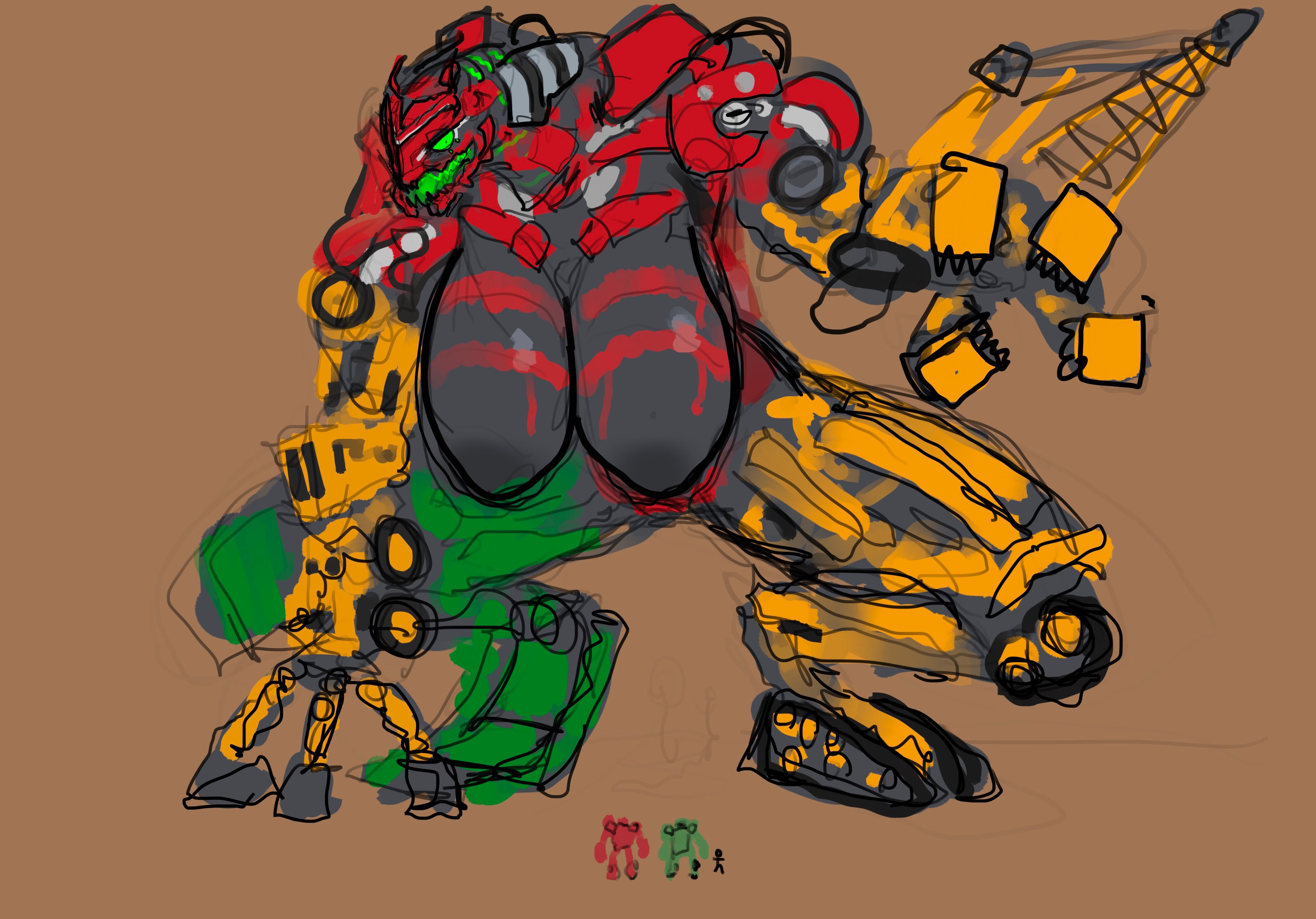 breasts, breasts out, devastator, female, genderswap, genderswap (mtf), giantess, im51nn5, massive breasts, mecha, mecha focus, mecha girl, robot, rule 63, tagme, transformers, transformers (bayverse)