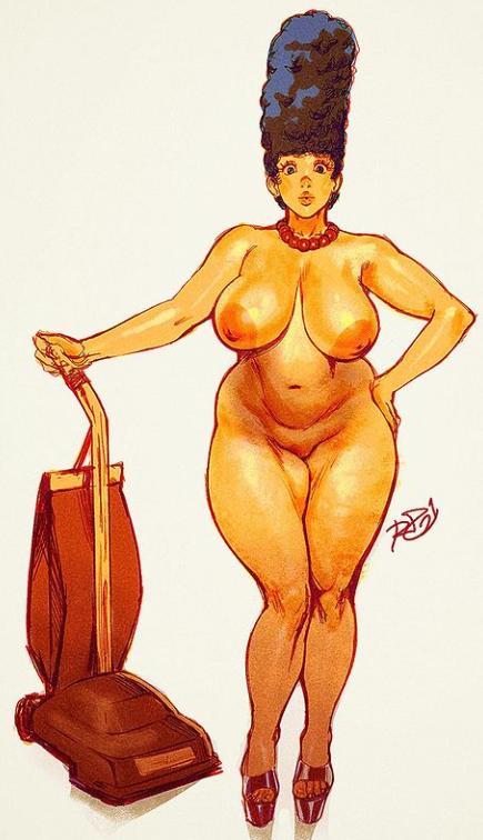 1girls, areola, bad id, big areola, big breasts, big hips, big nipples, breasts, female, hand on hip, heels, high heels, hips, lips, looking at viewer, marge simpson, milf, muscle tone, muscles, negarobo, nipples, perky breasts, plump lips, pose, robaato, solo, the simpsons, thick thighs, thighs, wide hips, yellow skin
